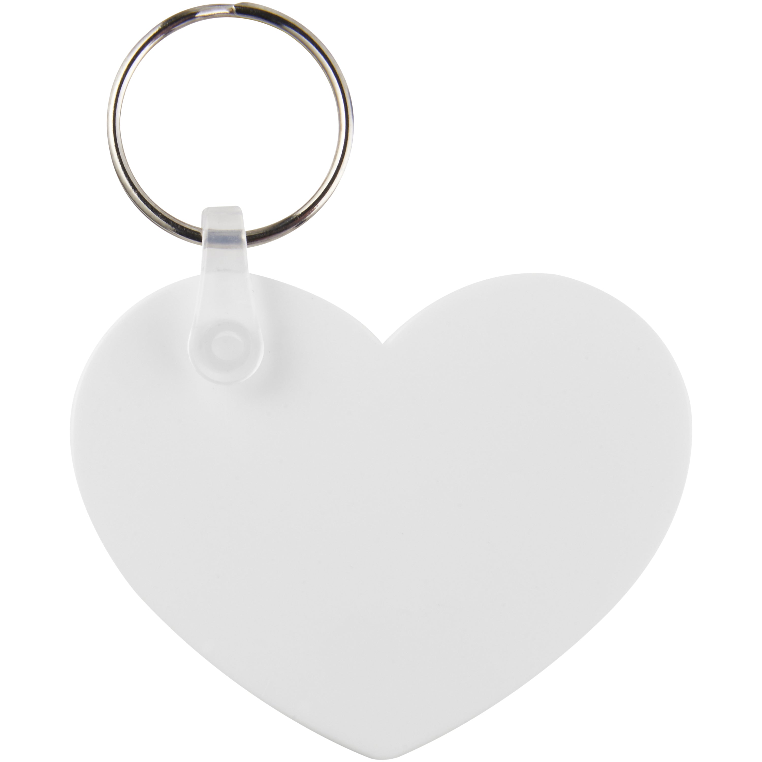 White Heart Shaped Recycled Keyring