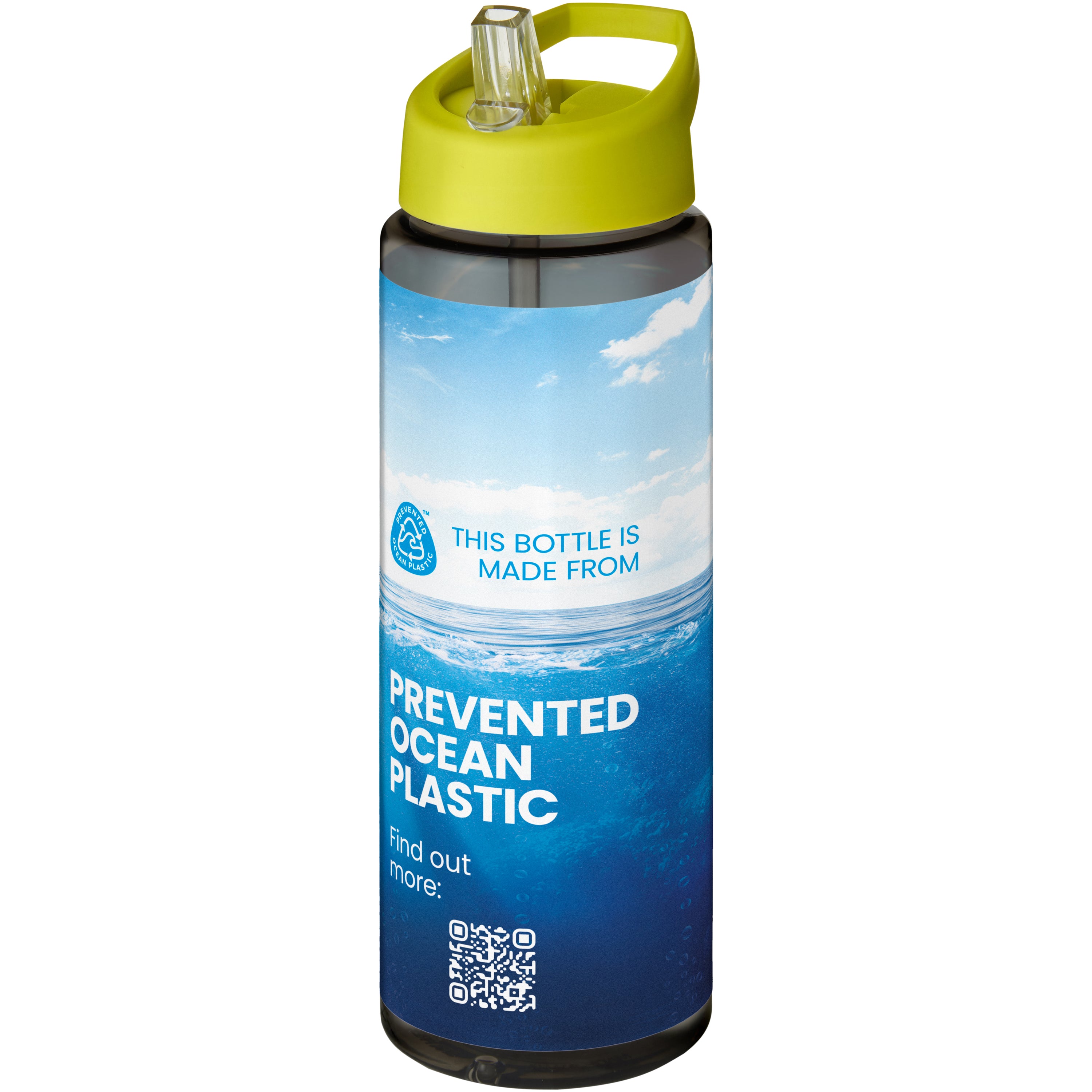 Recycled Plastic Water Bottle with Spout Lid
