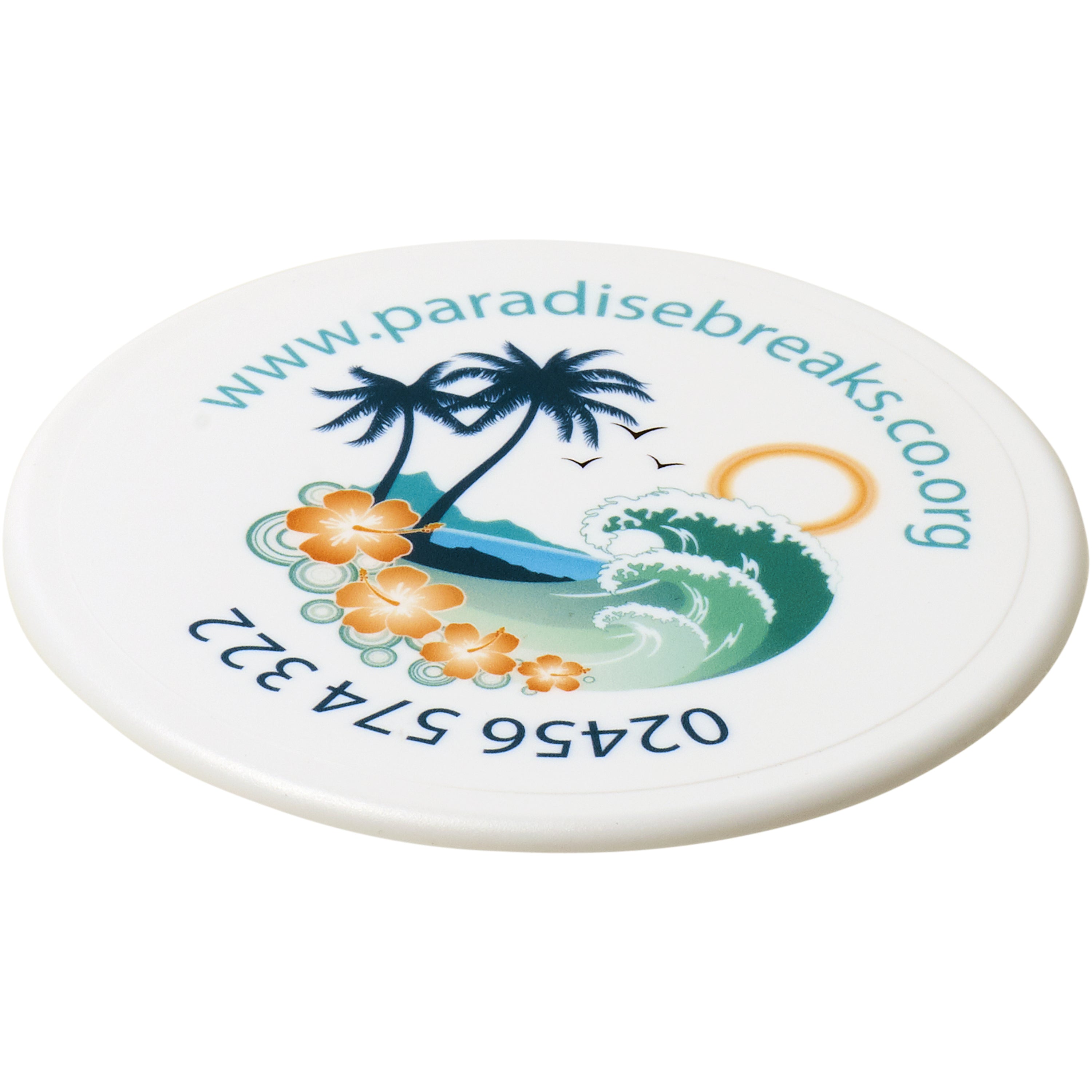 Renzo Round Solid Plastic Coaster