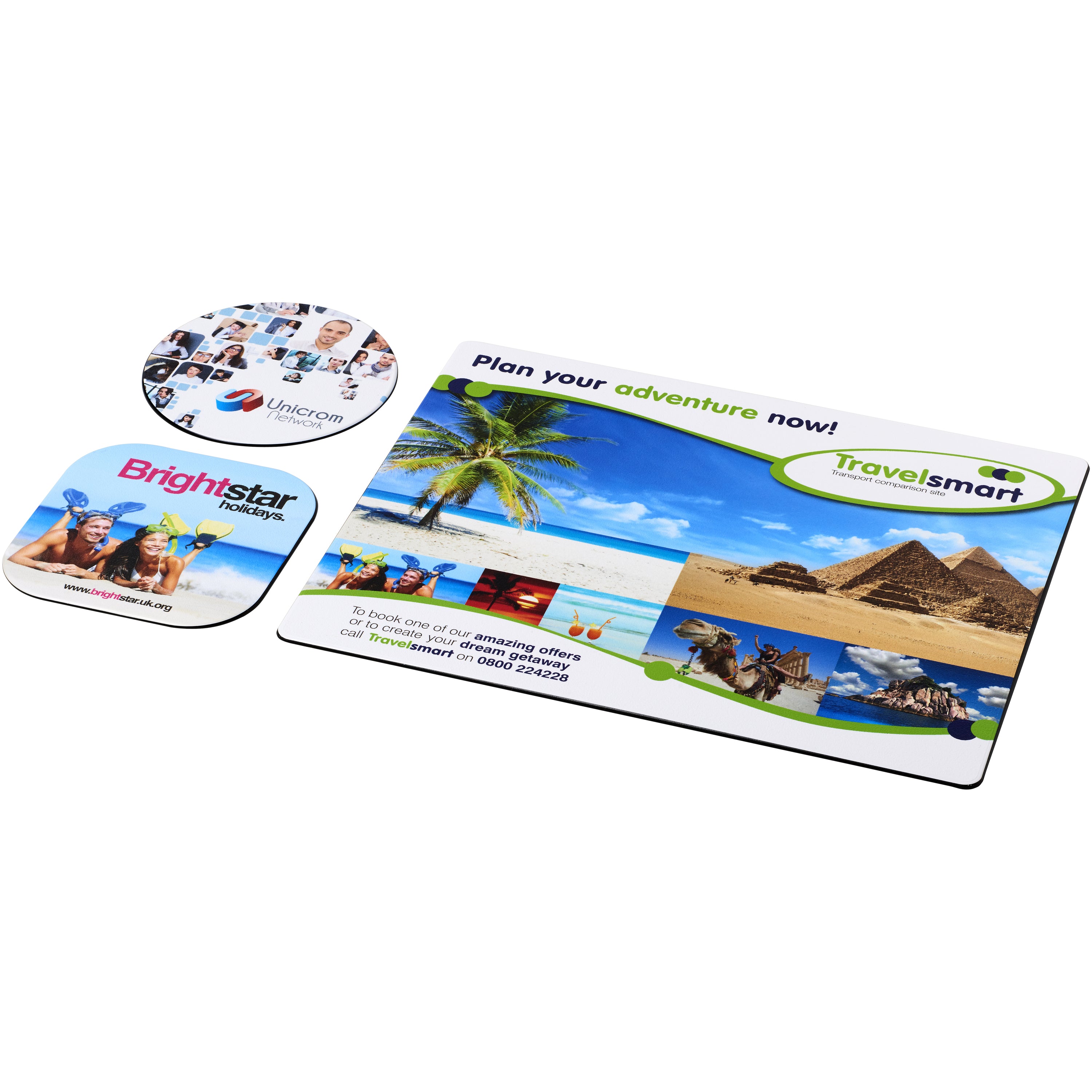 Mouse Mat and Twin Coaster Set