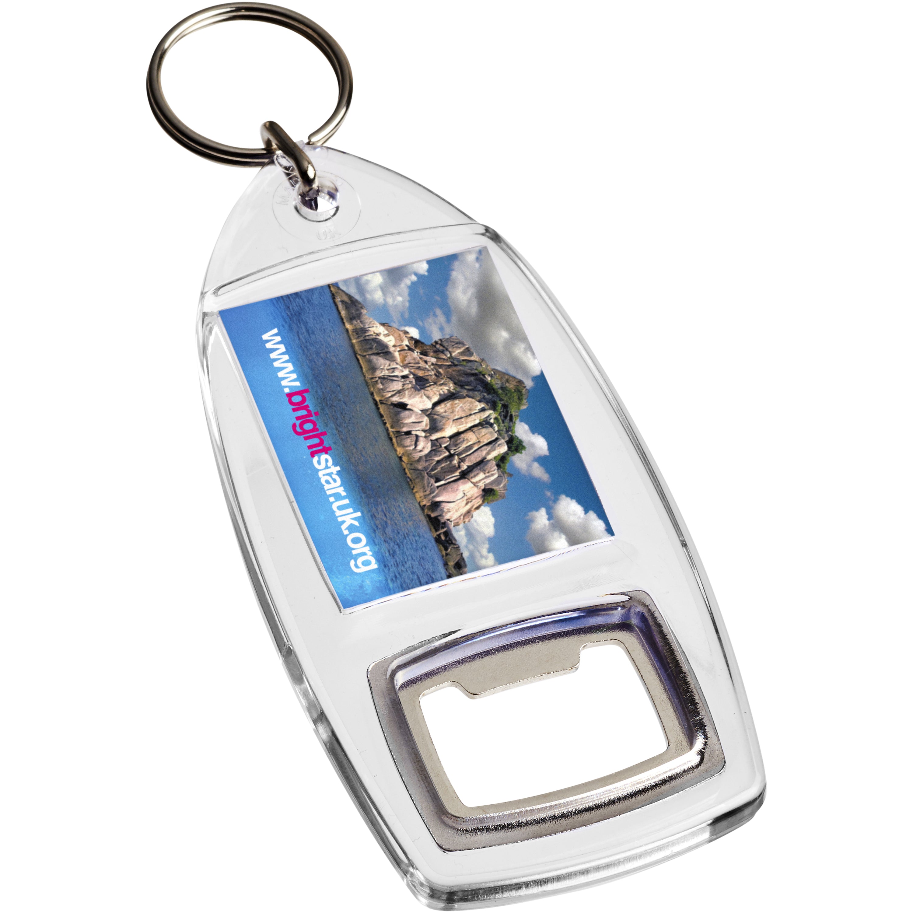 Flat Profile Bottle Opener Keyring