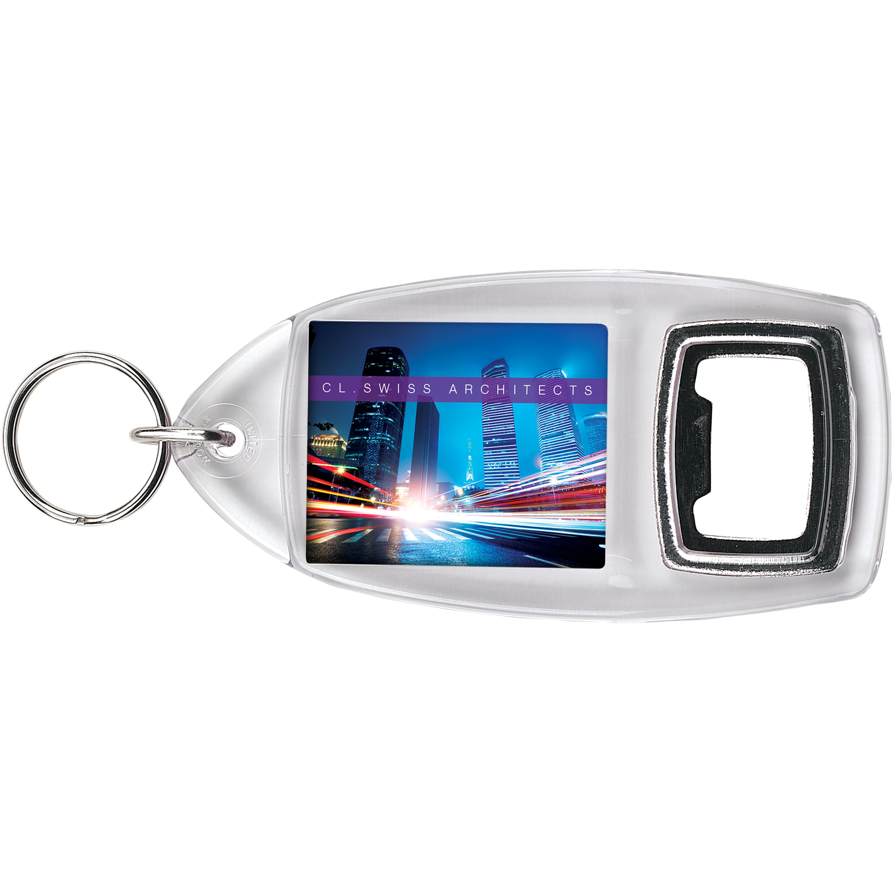 Flat Profile Bottle Opener Keyring