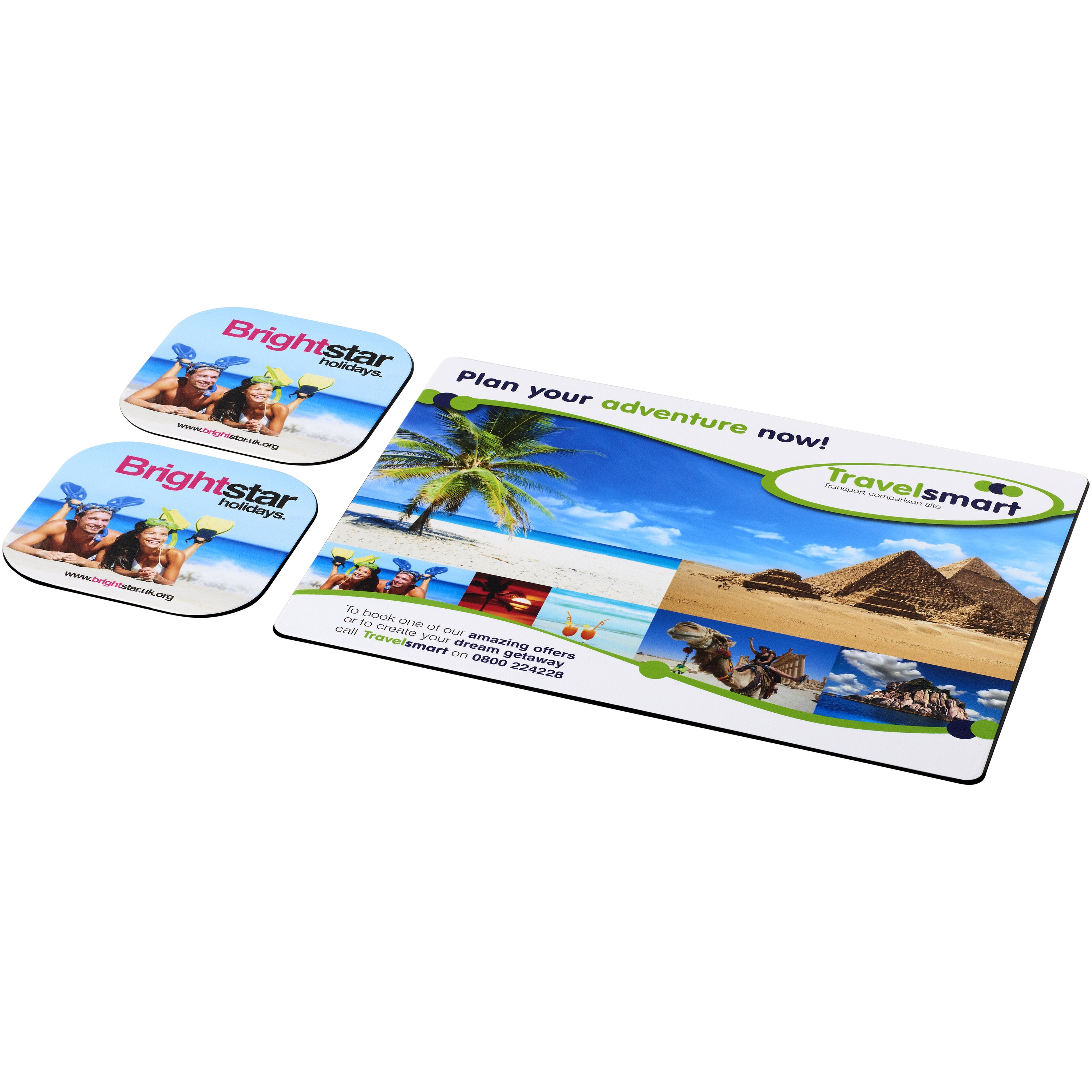 Mouse Mat and Square Coaster Set