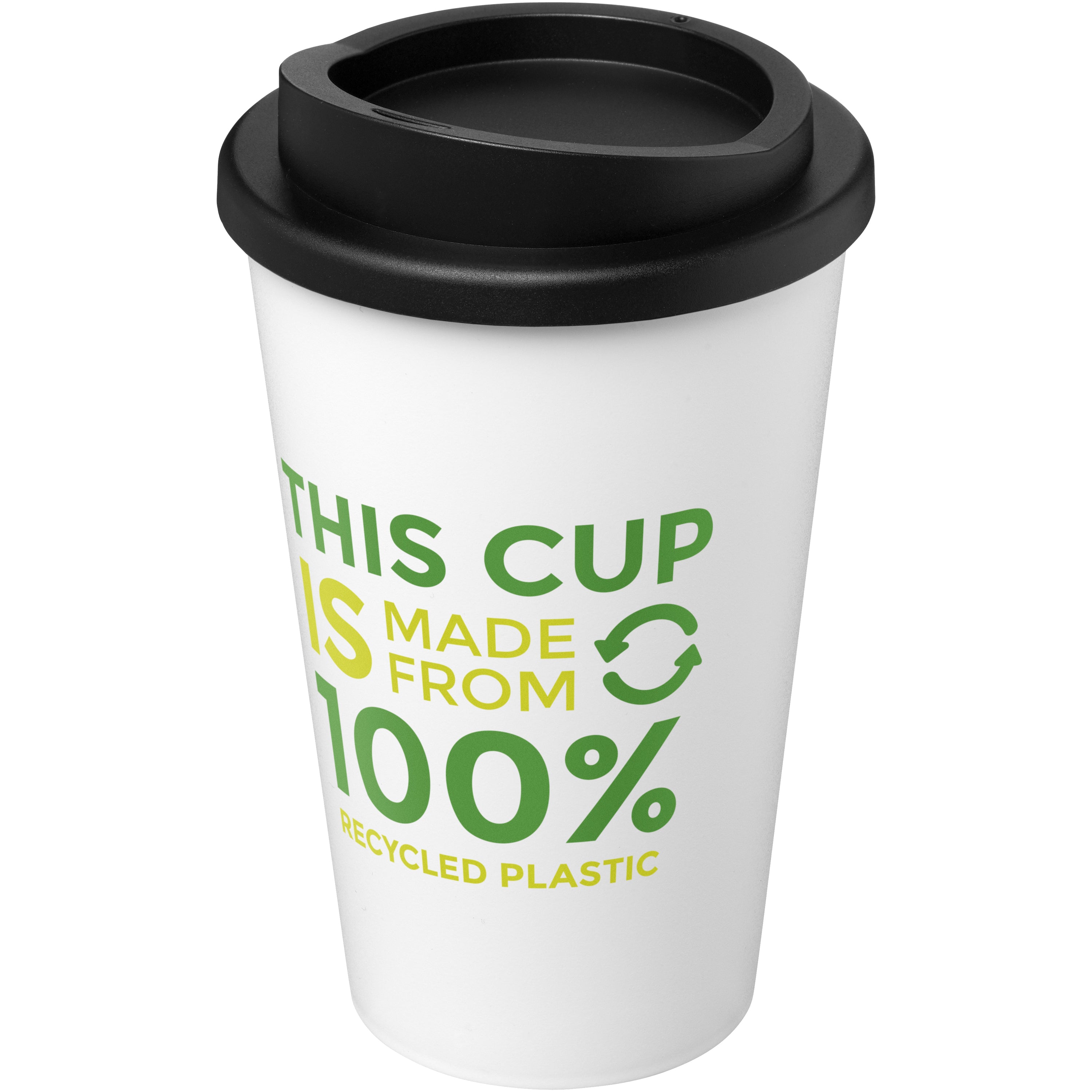 Recycled Double Walled Black Lid Tumbler