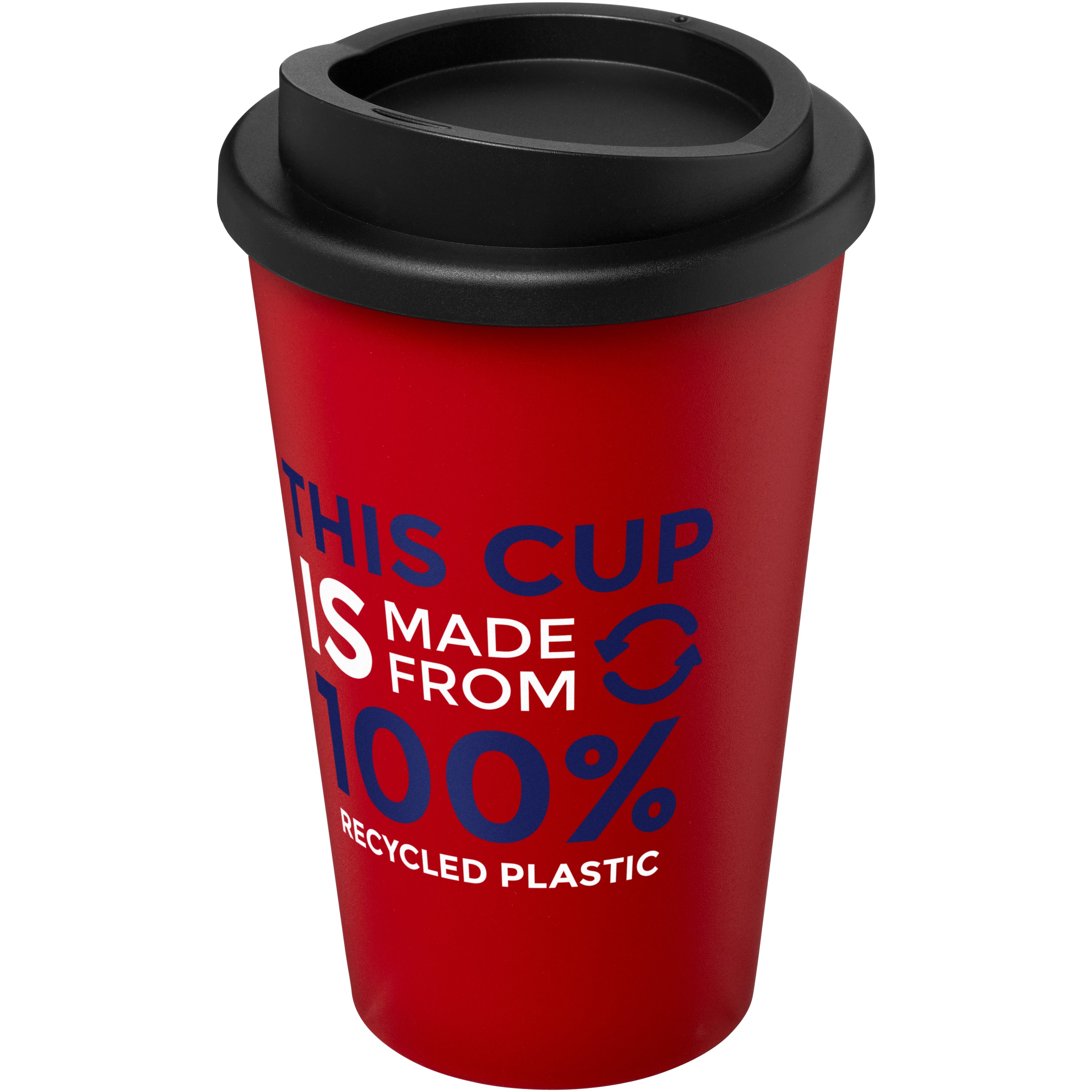 Recycled Double Walled Black Lid Tumbler