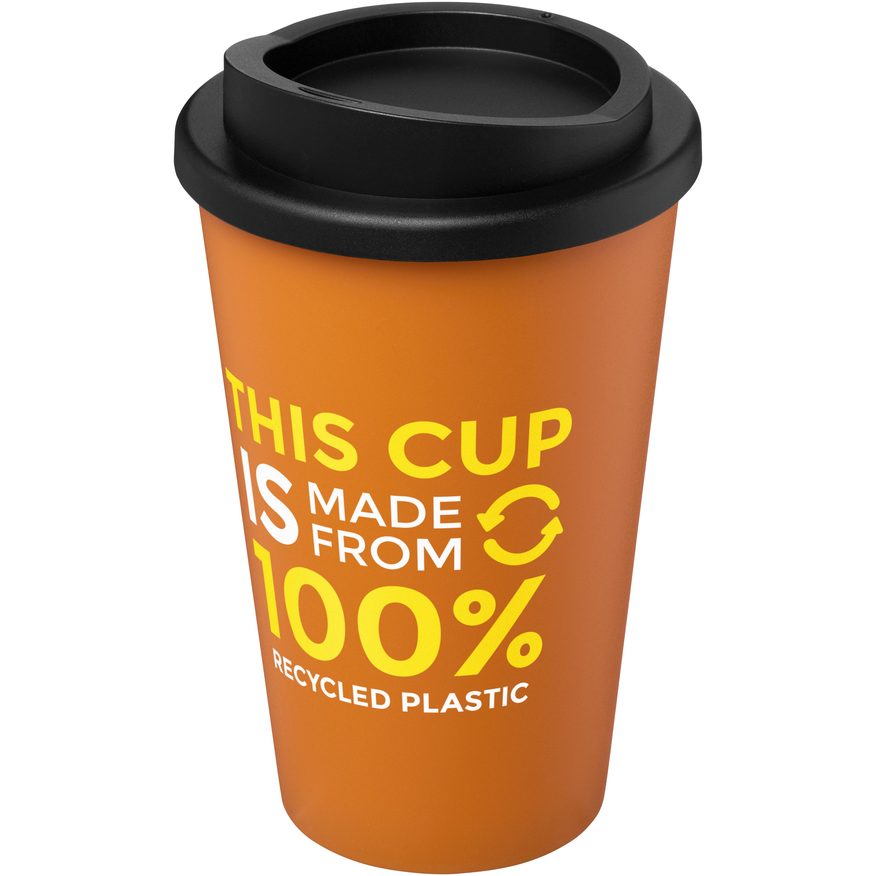 Recycled Double Walled Black Lid Tumbler