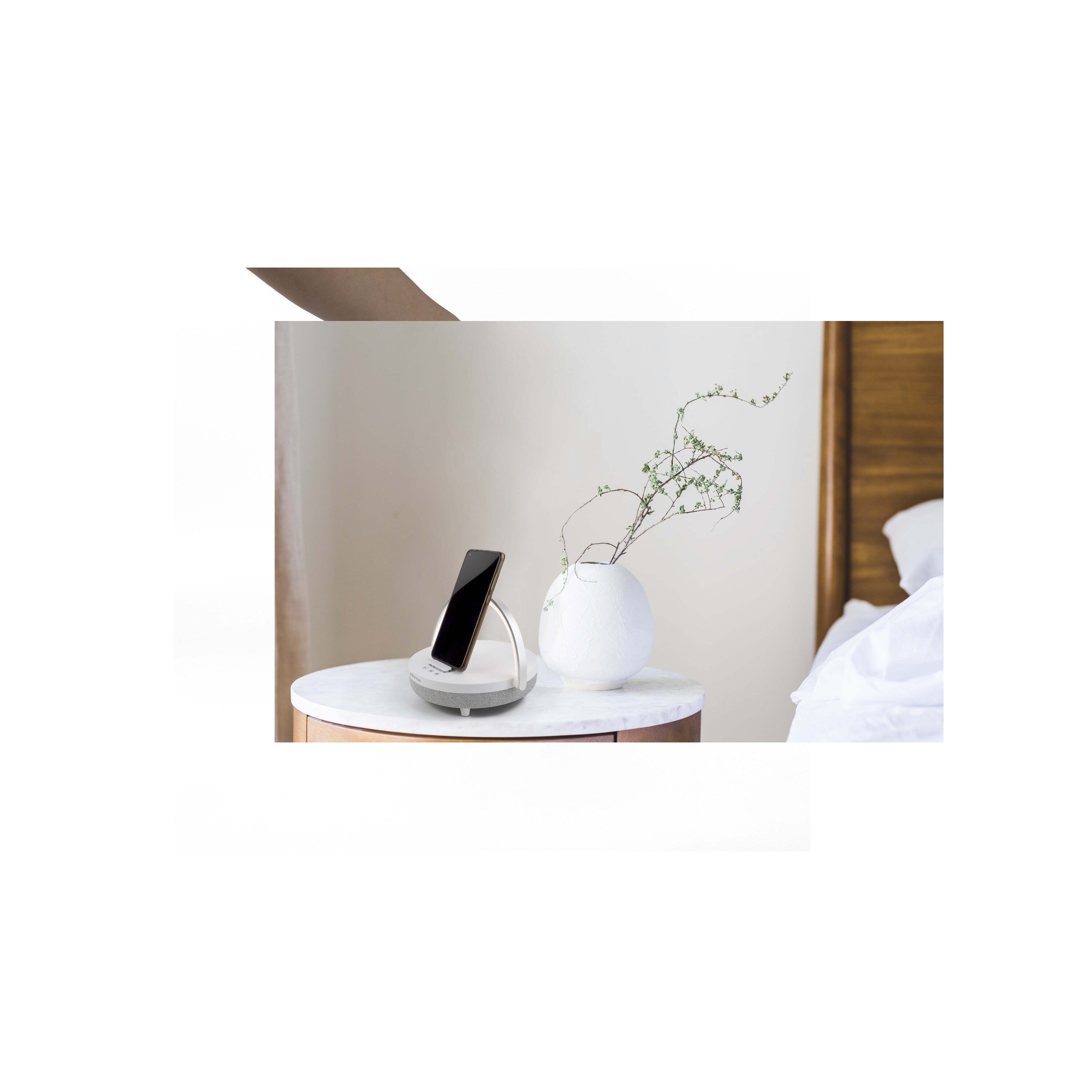 4-in-1 Wireless Speaker with LED light and Wireless Charger
