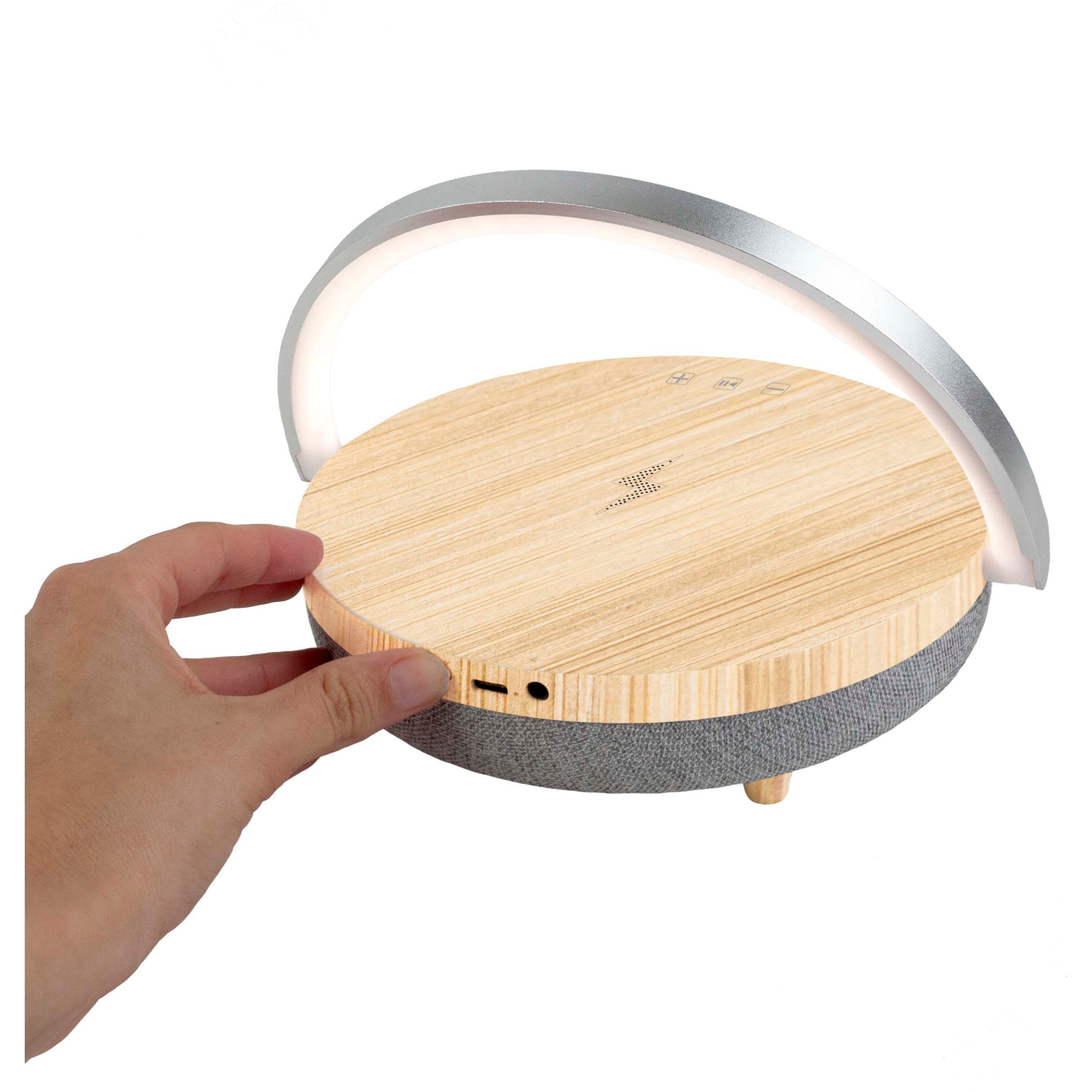 4-in-1 Wireless Speaker with LED light and Wireless Charger