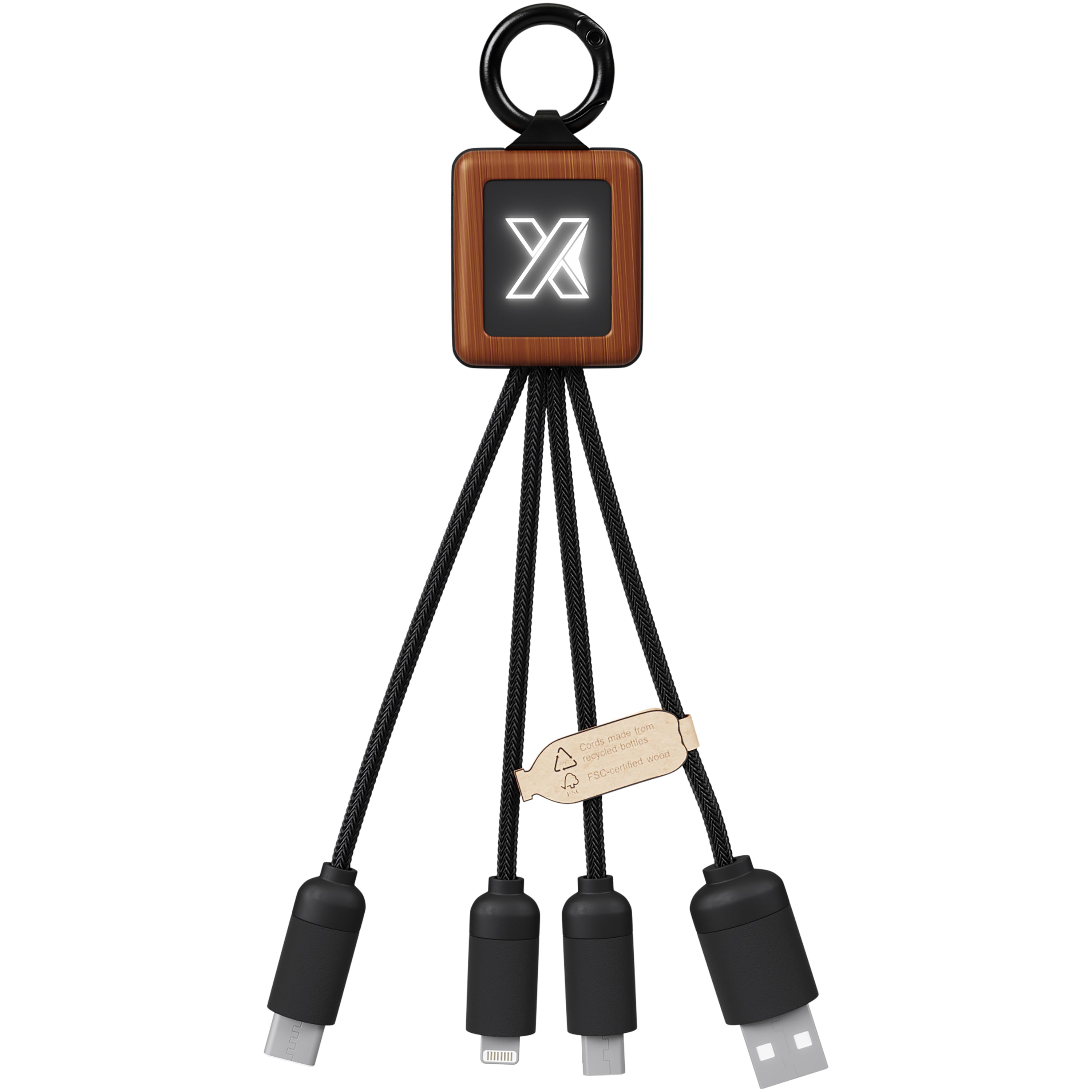 SCX 3-in-1 Wooden Charging Cable