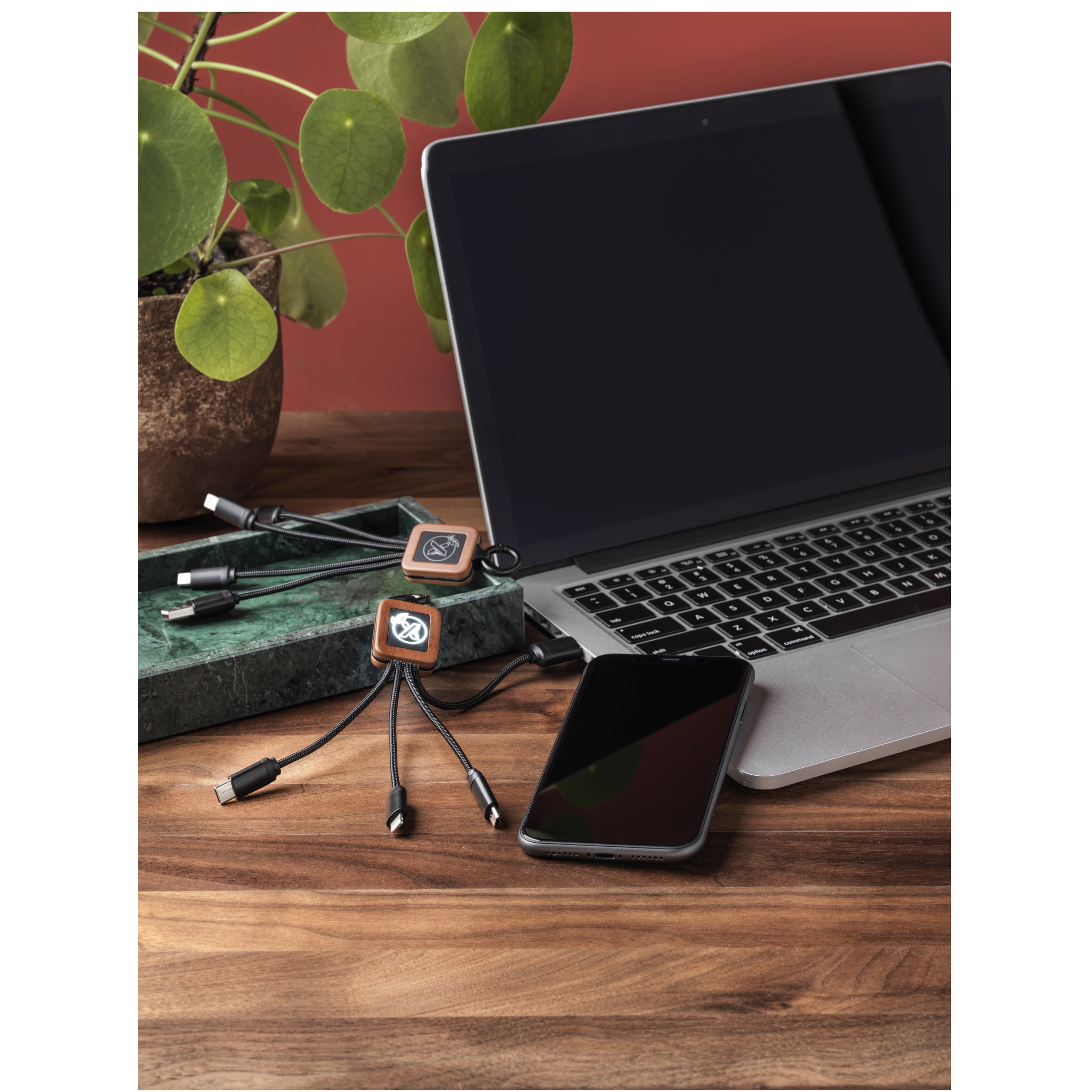 SCX 3-in-1 Wooden Charging Cable