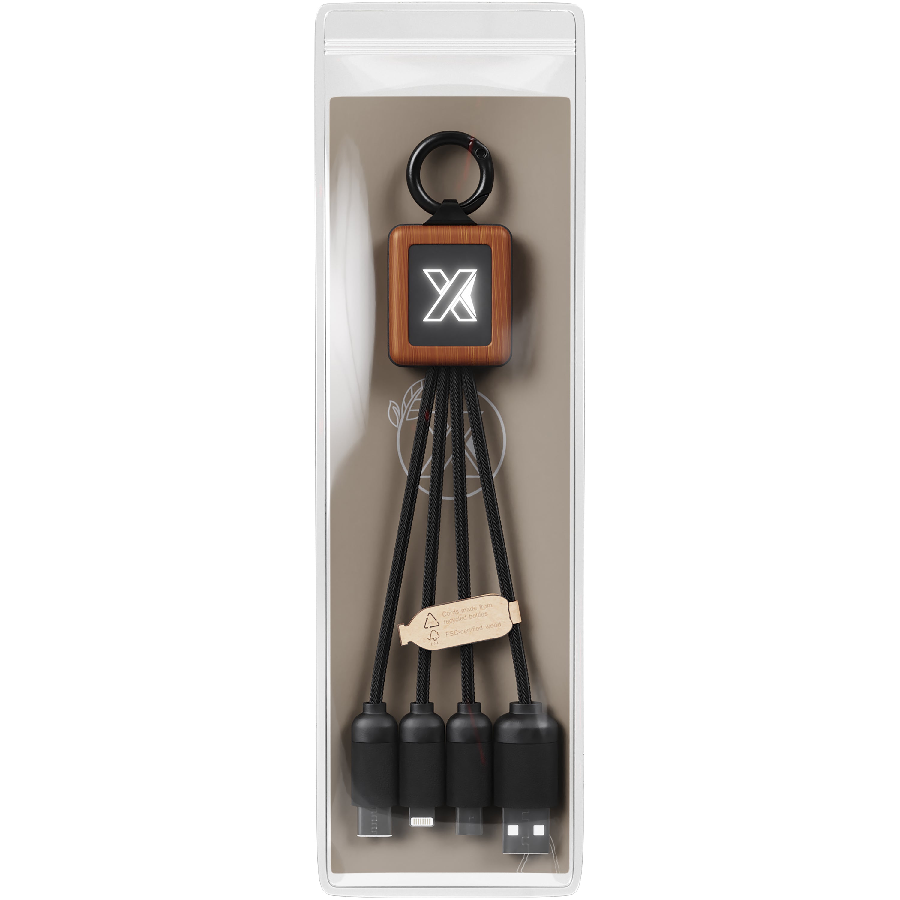 SCX 3-in-1 Wooden Charging Cable