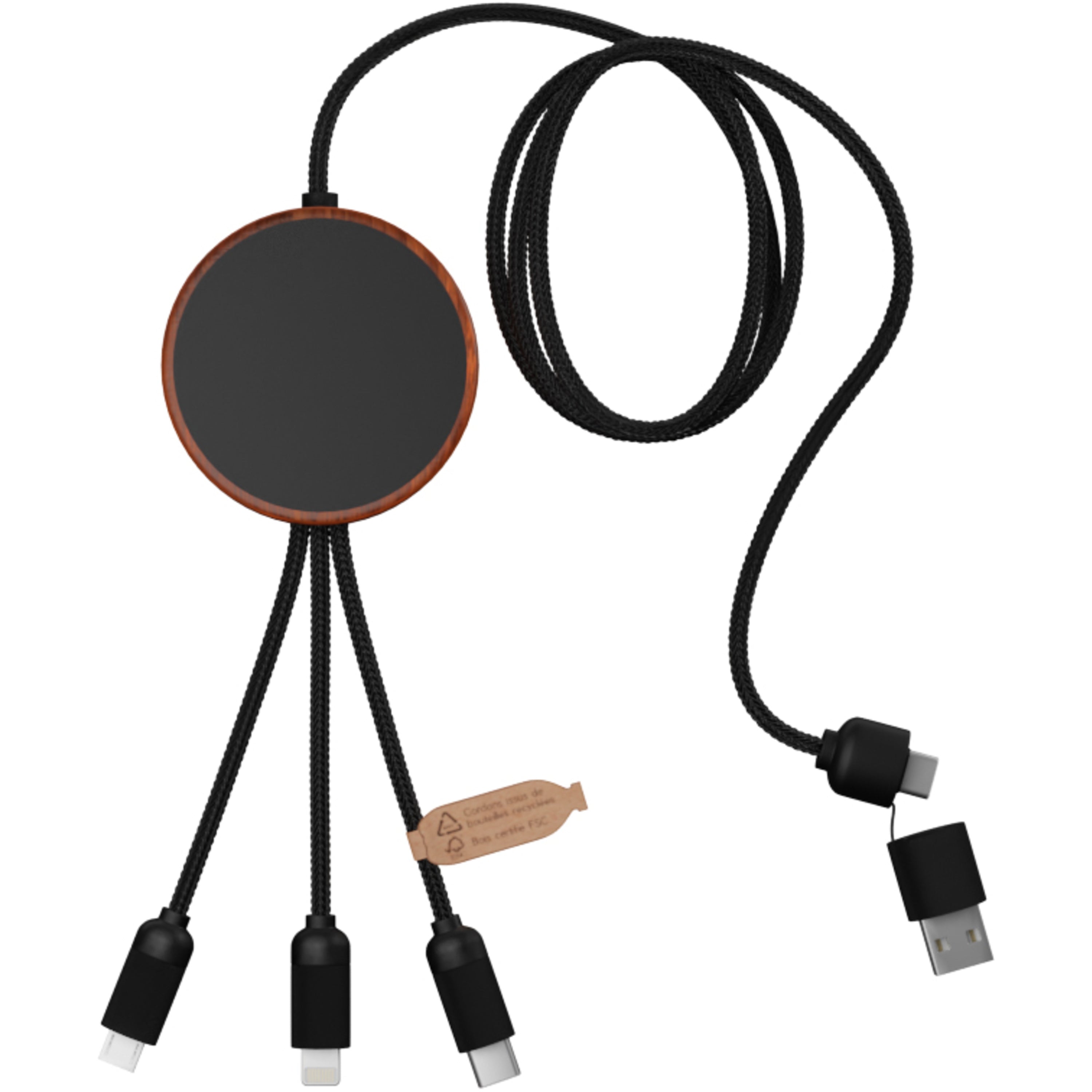 Recycled Plastic Light Up Charging Cable and Pad