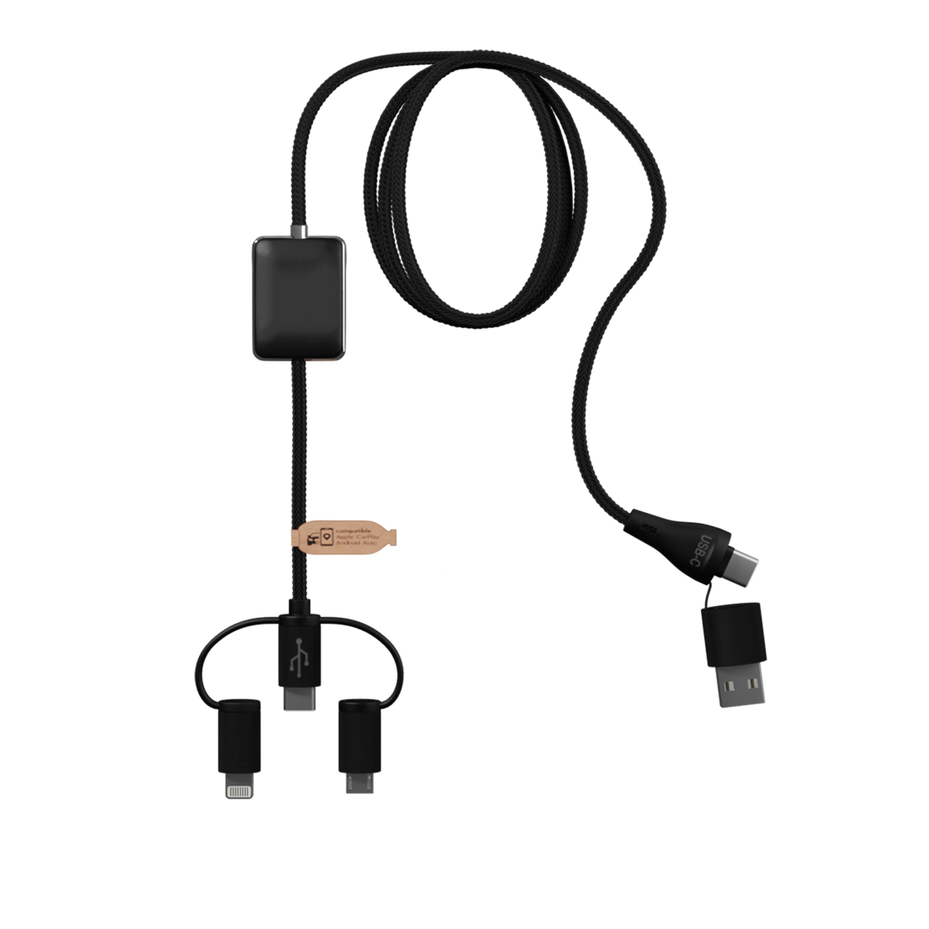 SCX Design CarPlay 5-in-1 Rubber Charging Cable