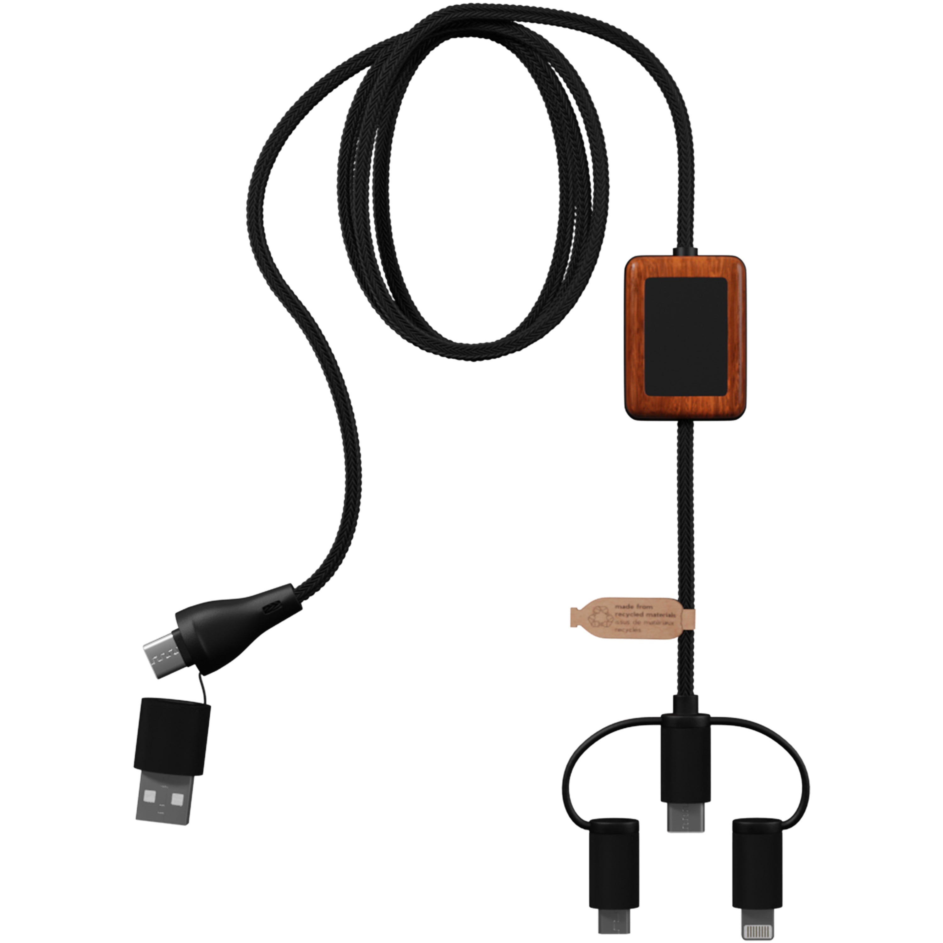 5-in-1 CarPlay Bamboo Charging Cable