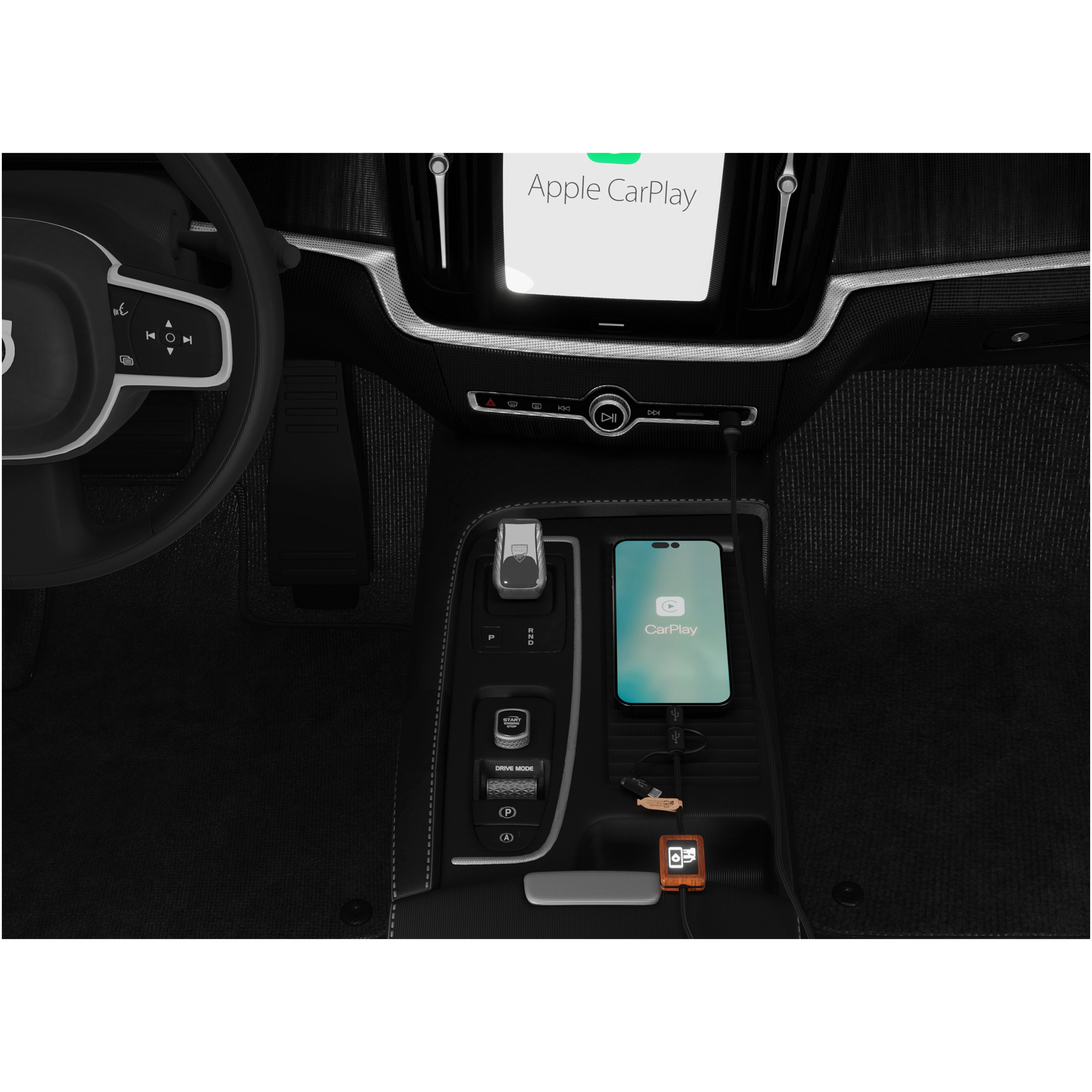 5-in-1 CarPlay Bamboo Charging Cable