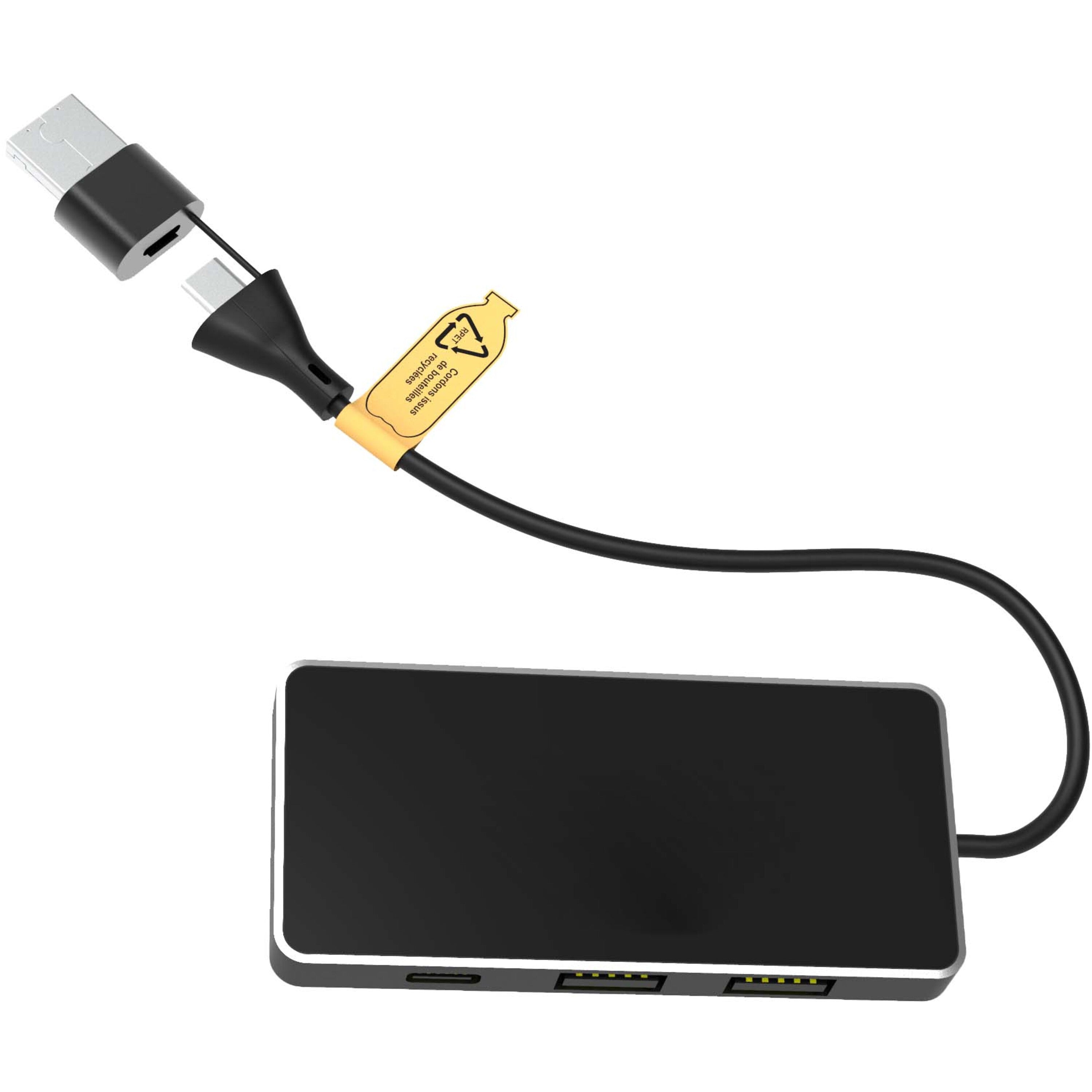 8-in-1 USB Hub with Dual Input and 6-Ports