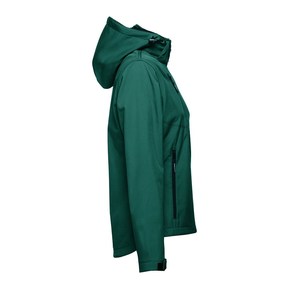 Thc Zagreb Women. Women's Softshell Jacket With Detachable Hood And Rounded Back Hem