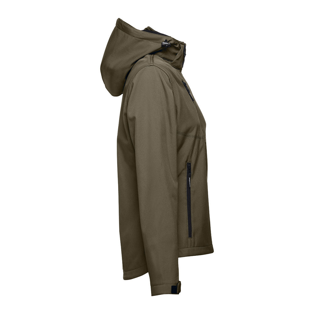 Thc Zagreb Women. Women's Softshell Jacket With Detachable Hood And Rounded Back Hem