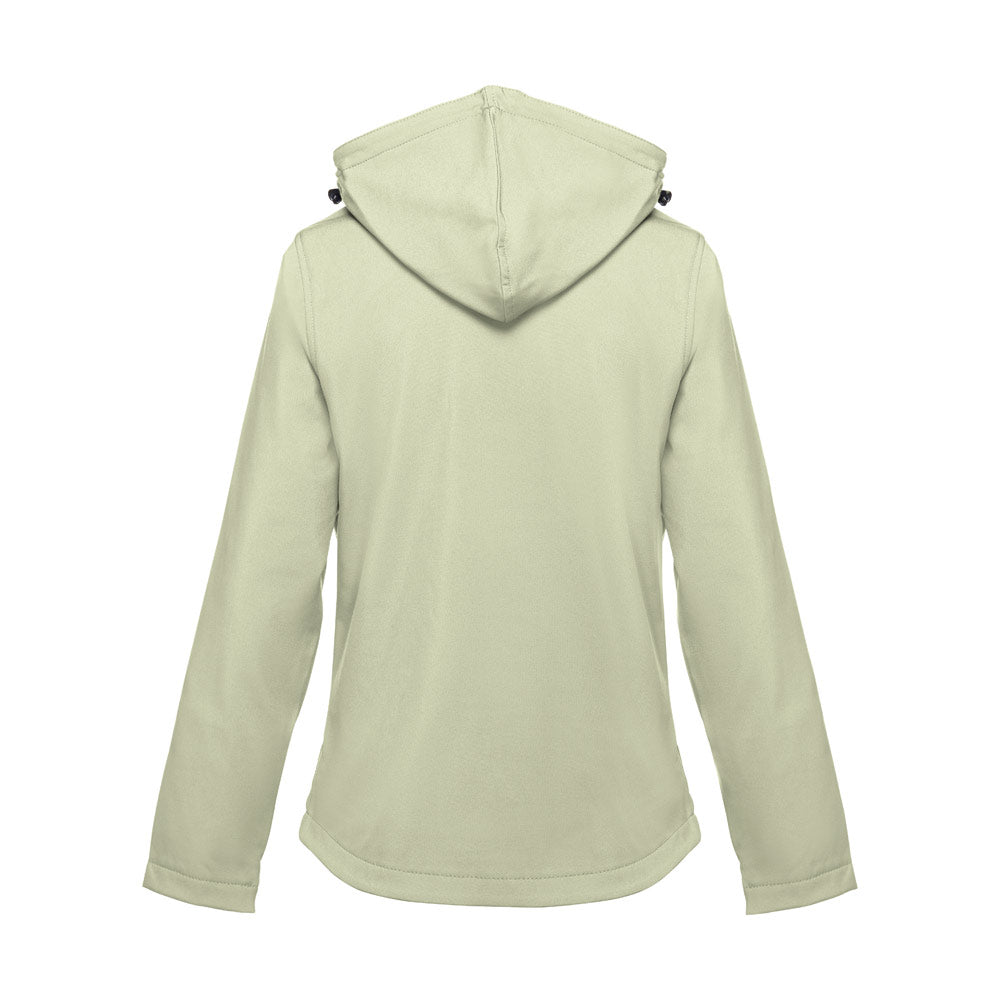 Thc Zagreb Women. Women's Softshell Jacket With Detachable Hood And Rounded Back Hem