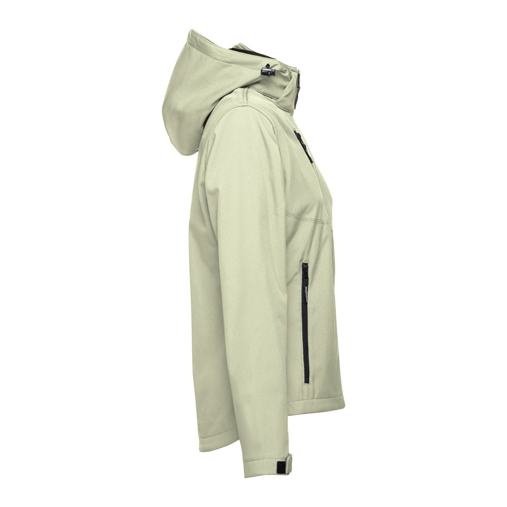 Thc Zagreb Women. Women's Softshell Jacket With Detachable Hood And Rounded Back Hem