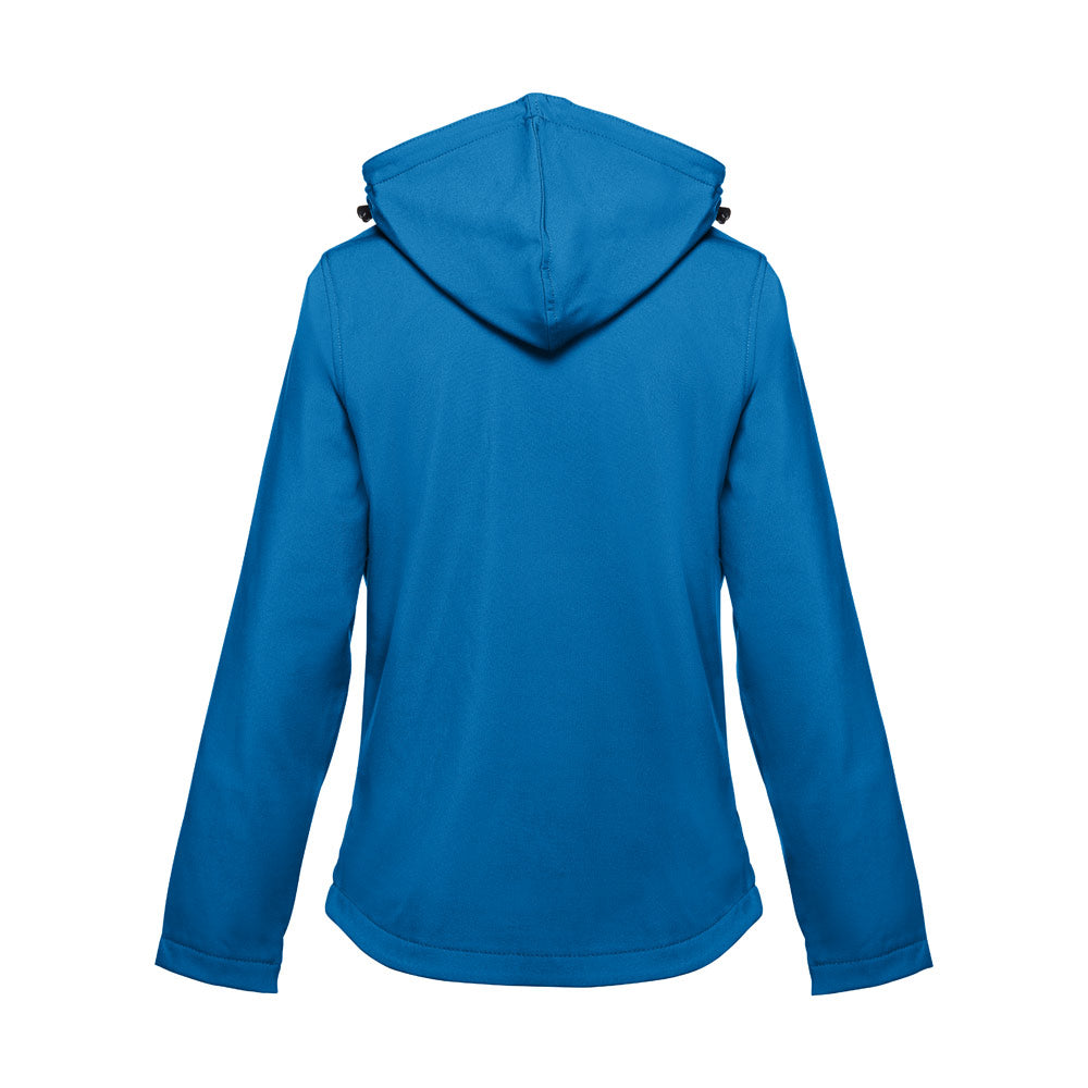 Thc Zagreb Women. Women's Softshell Jacket With Detachable Hood And Rounded Back Hem