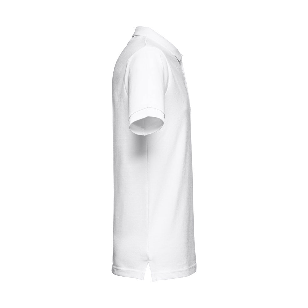 Thc Monaco Wh. Men's Short-Sleeved Piqué Polo Shirt In 100% Cotton