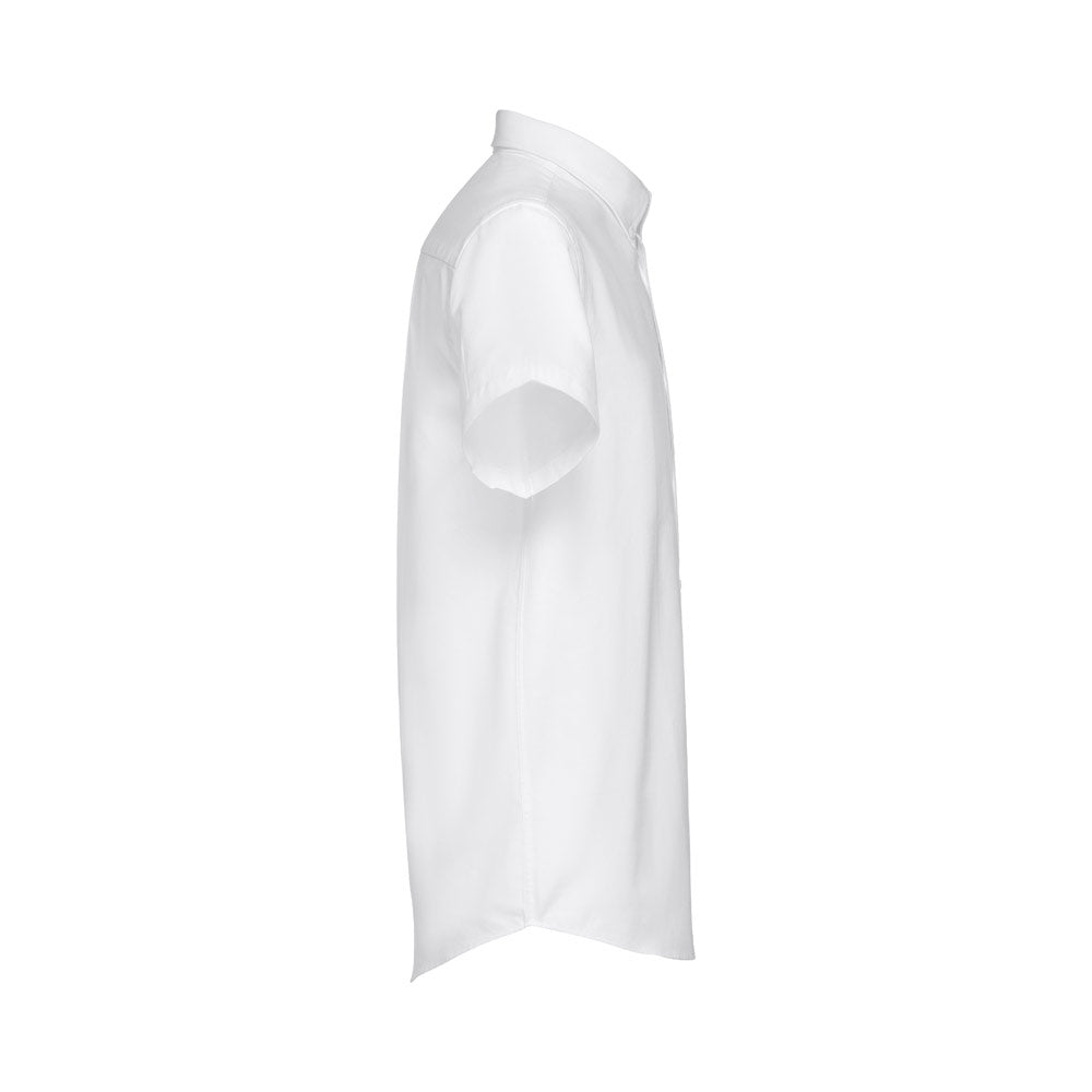 Thc London Wh. Men's Short-Sleeved Oxford Shirt. White