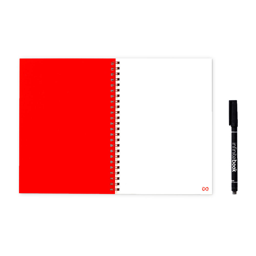Infinitebook Plain A5. A5 Infinitebook With Flexible Cover And 15 Plain Whiteboard Pages
