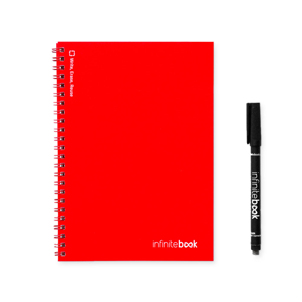Infinitebook Plain A5. A5 Infinitebook With Flexible Cover And 15 Plain Whiteboard Pages