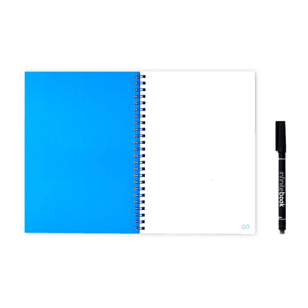 Infinitebook Plain A5. A5 Infinitebook With Flexible Cover And 15 Plain Whiteboard Pages