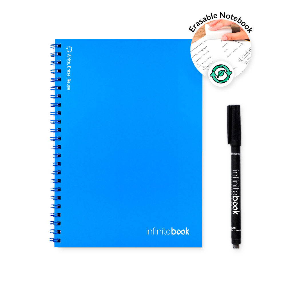 Infinitebook Plain A5. A5 Infinitebook With Flexible Cover And 15 Plain Whiteboard Pages