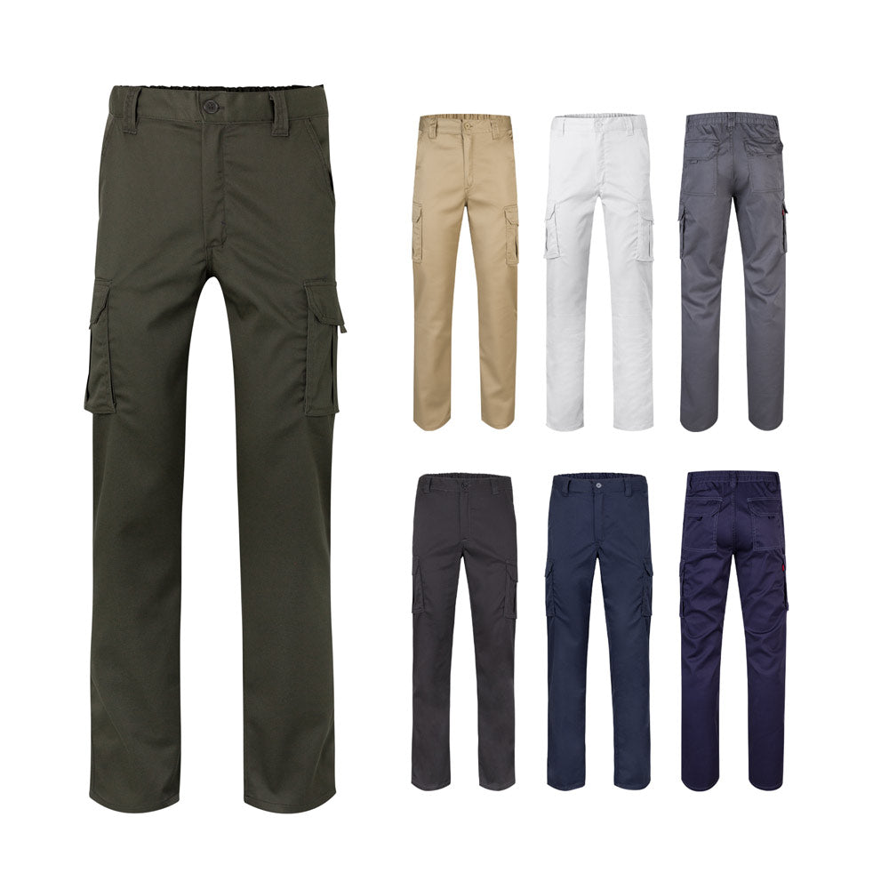 Vl Pan. Multi-Pocket Stretch Trousers (290G/M²), In Cotton (46%), Eme (38%) And Polyester (16%)