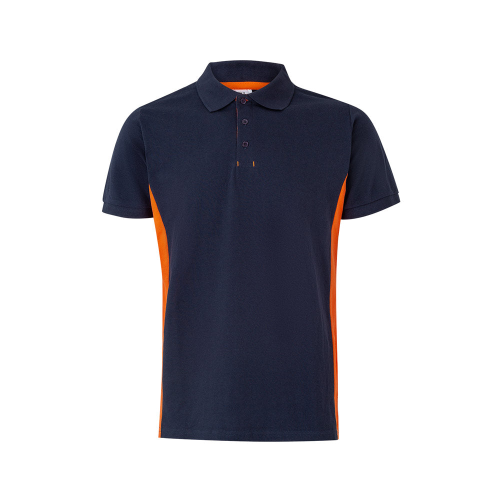 Vl Supay. Two-Tone Piqué Polo Shirt (180G/M²), Short Sleeve, In Cotton (60%) And Polyester (40%)