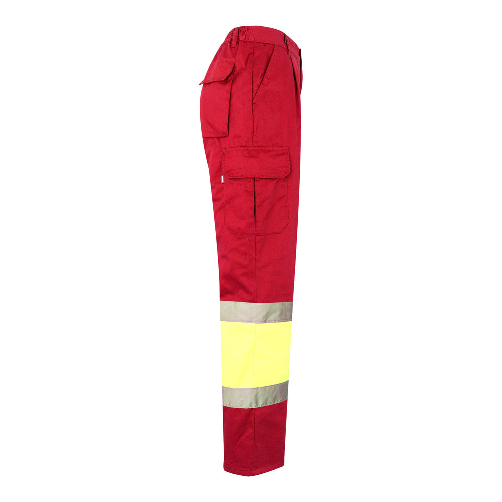 Vl Athena. Two-Tone Twill Trousers (210G/M²), Lined, Multi-Pocket, In Cotton (20%) And Polyester (80%)
