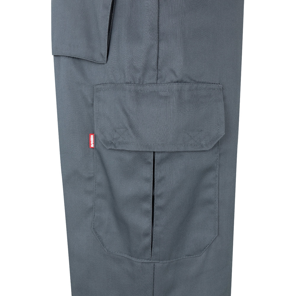 Vl Athena. Two-Tone Twill Trousers (210G/M²), Lined, Multi-Pocket, In Cotton (20%) And Polyester (80%)