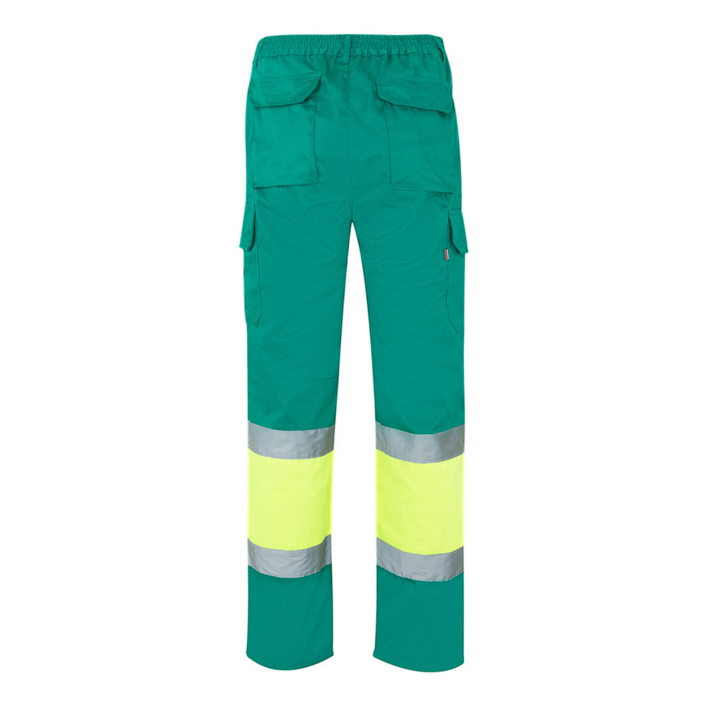Vl Athena. Two-Tone Twill Trousers (210G/M²), Lined, Multi-Pocket, In Cotton (20%) And Polyester (80%)