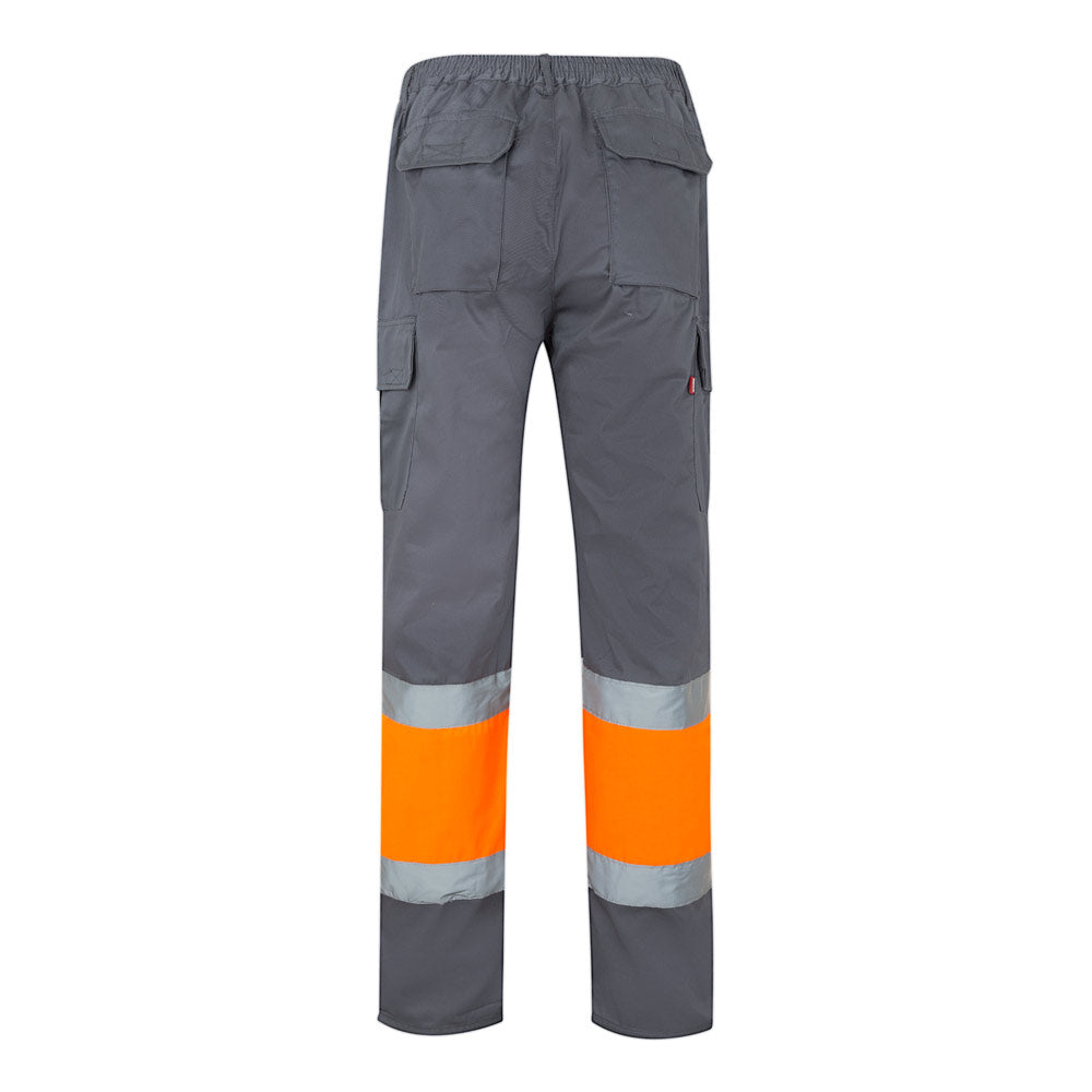 Vl Athena. Two-Tone Twill Trousers (210G/M²), Lined, Multi-Pocket, In Cotton (20%) And Polyester (80%)