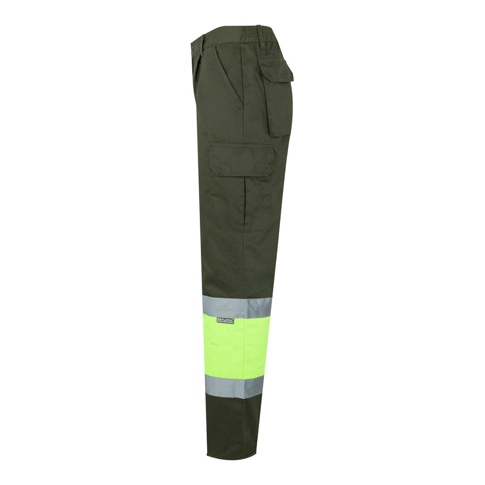 Vl Athena. Two-Tone Twill Trousers (210G/M²), Lined, Multi-Pocket, In Cotton (20%) And Polyester (80%)