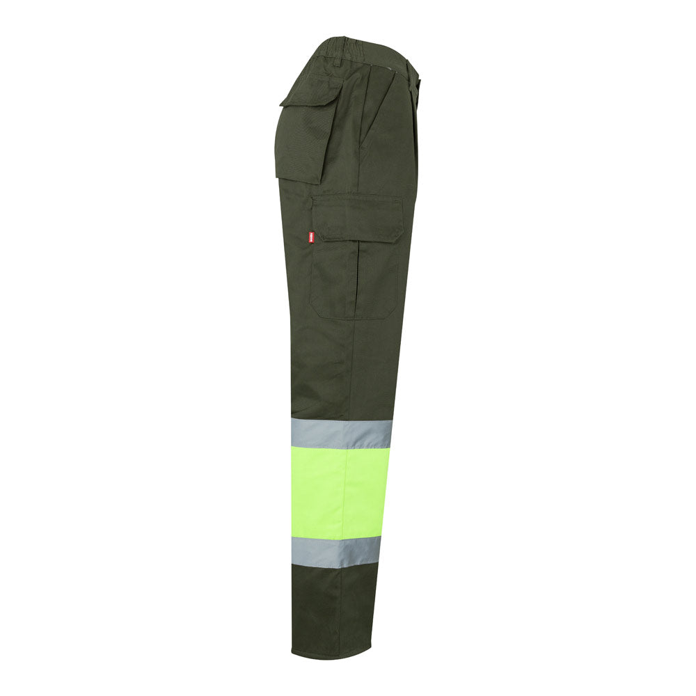 Vl Athena. Two-Tone Twill Trousers (210G/M²), Lined, Multi-Pocket, In Cotton (20%) And Polyester (80%)