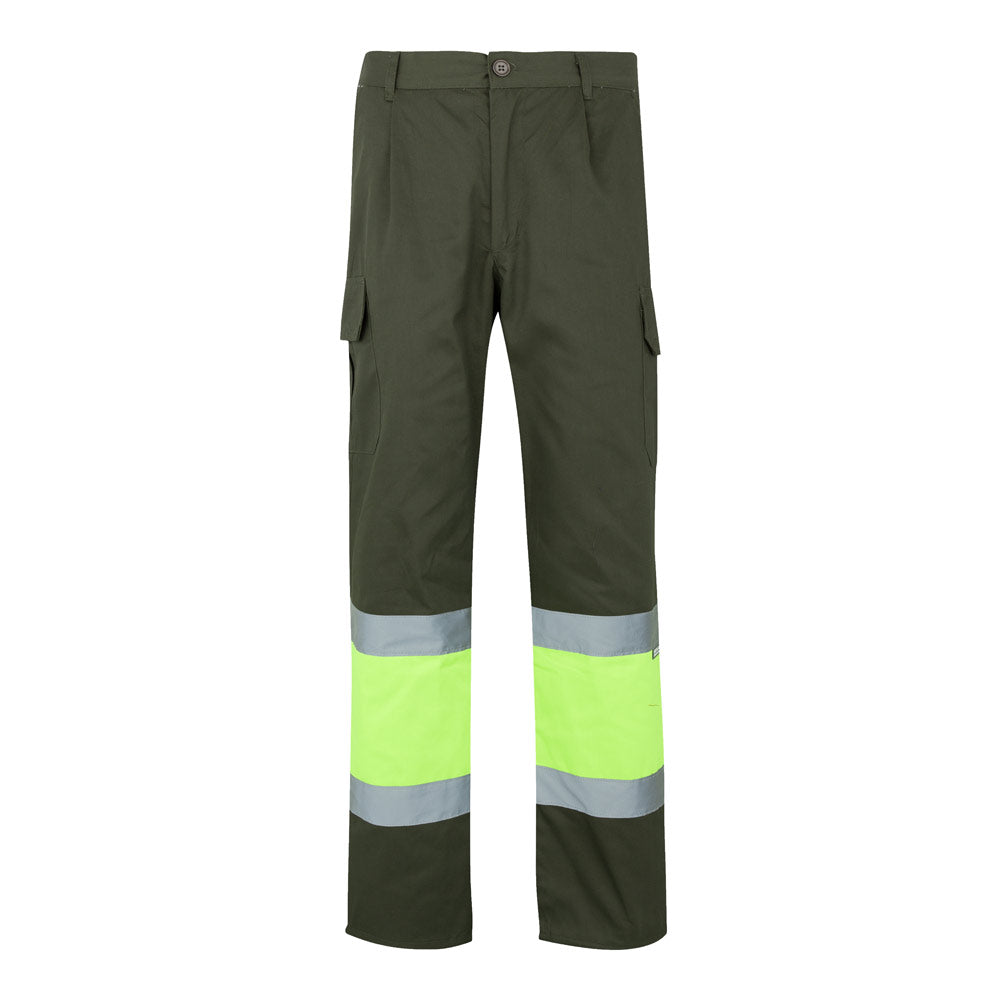 Vl Athena. Two-Tone Twill Trousers (210G/M²), Lined, Multi-Pocket, In Cotton (20%) And Polyester (80%)