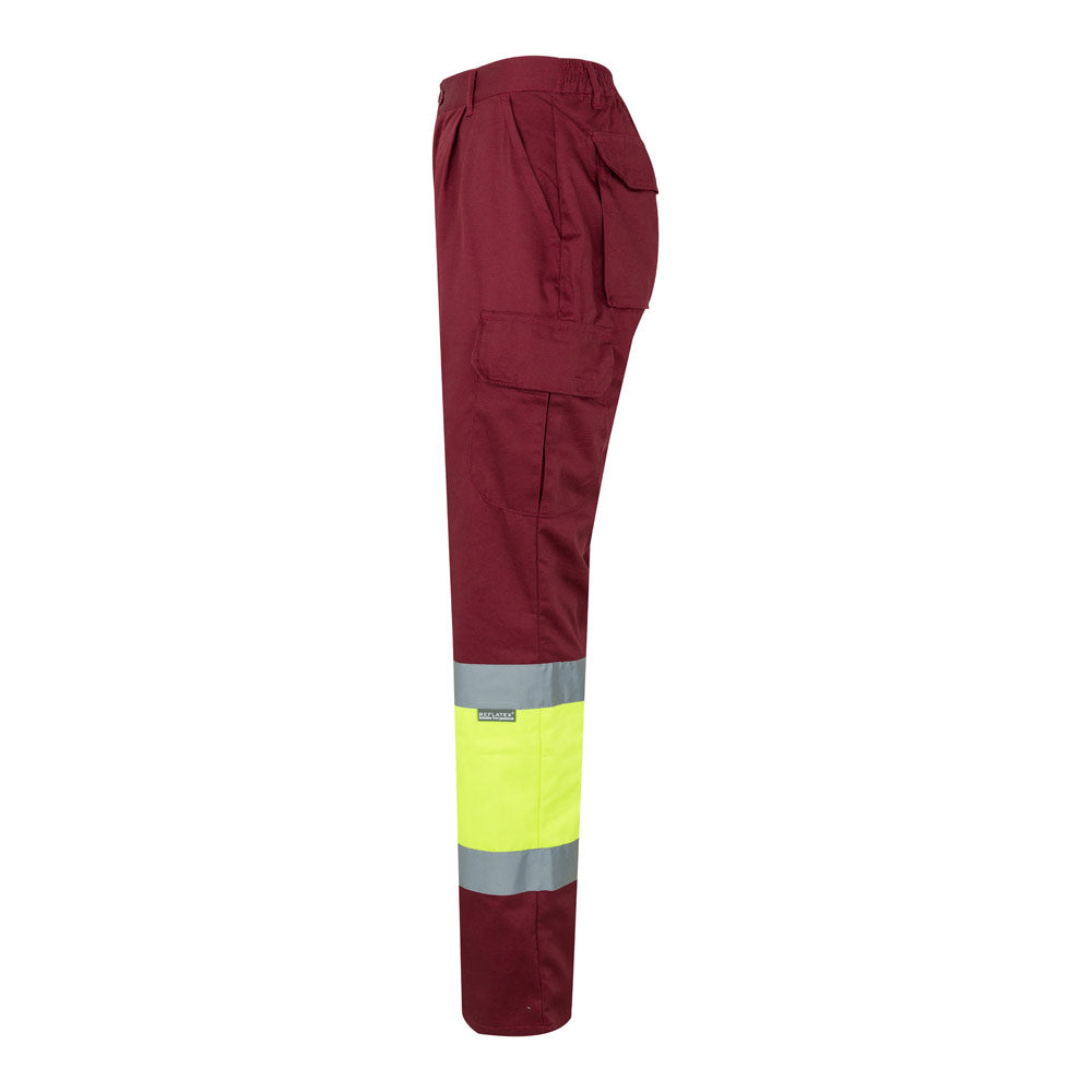 Vl Athena. Two-Tone Twill Trousers (210G/M²), Lined, Multi-Pocket, In Cotton (20%) And Polyester (80%)