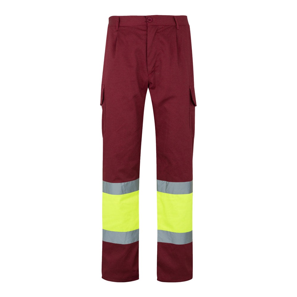 Vl Athena. Two-Tone Twill Trousers (210G/M²), Lined, Multi-Pocket, In Cotton (20%) And Polyester (80%)