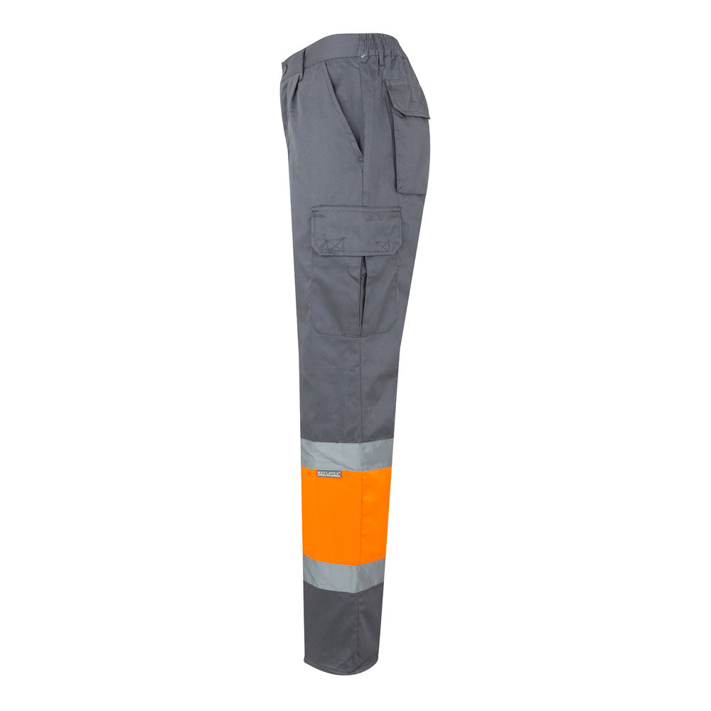 Vl Poseidon. Two-Tone Multi-Pocket Twill Trousers (210G/M²), In Cotton (20%) And Polyester (80%)