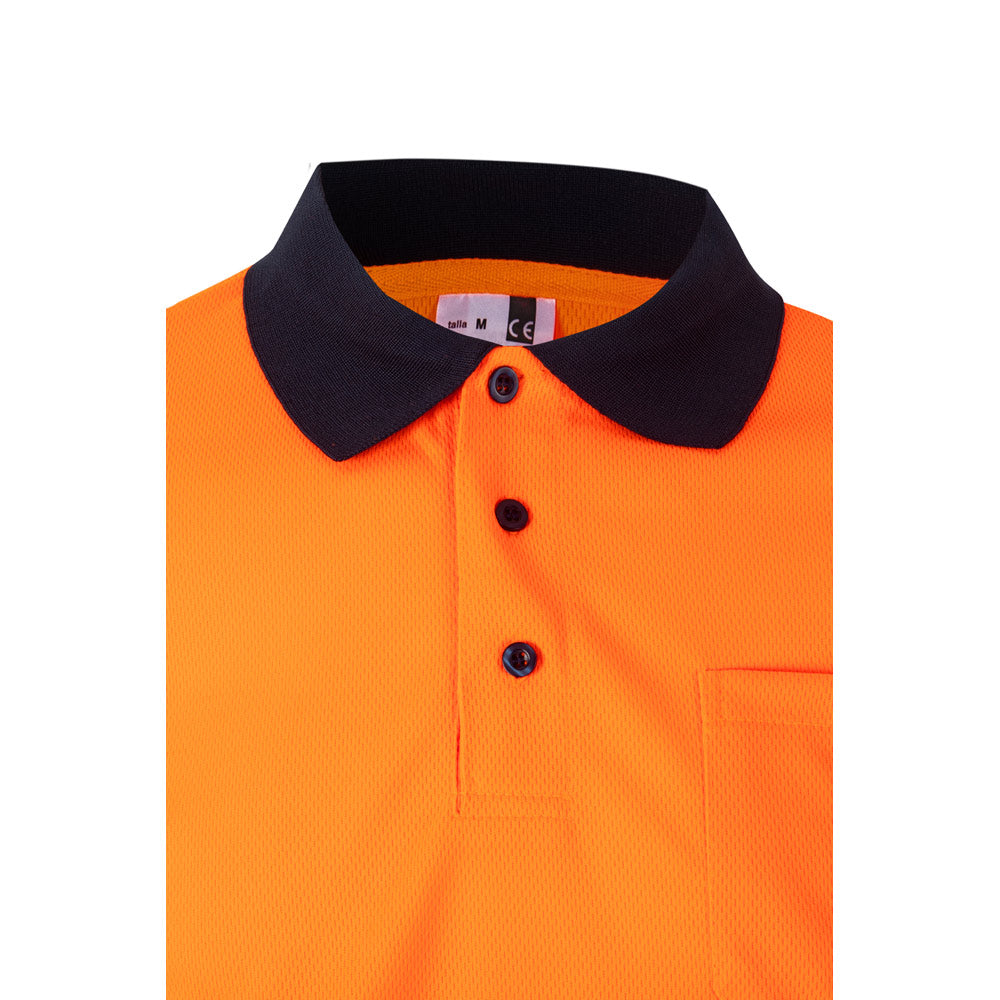 Vl Cupid. Two-Tone Bird-Eye Polo Shirt (160G/M²) With Short Sleeves, In Polyester (100%)