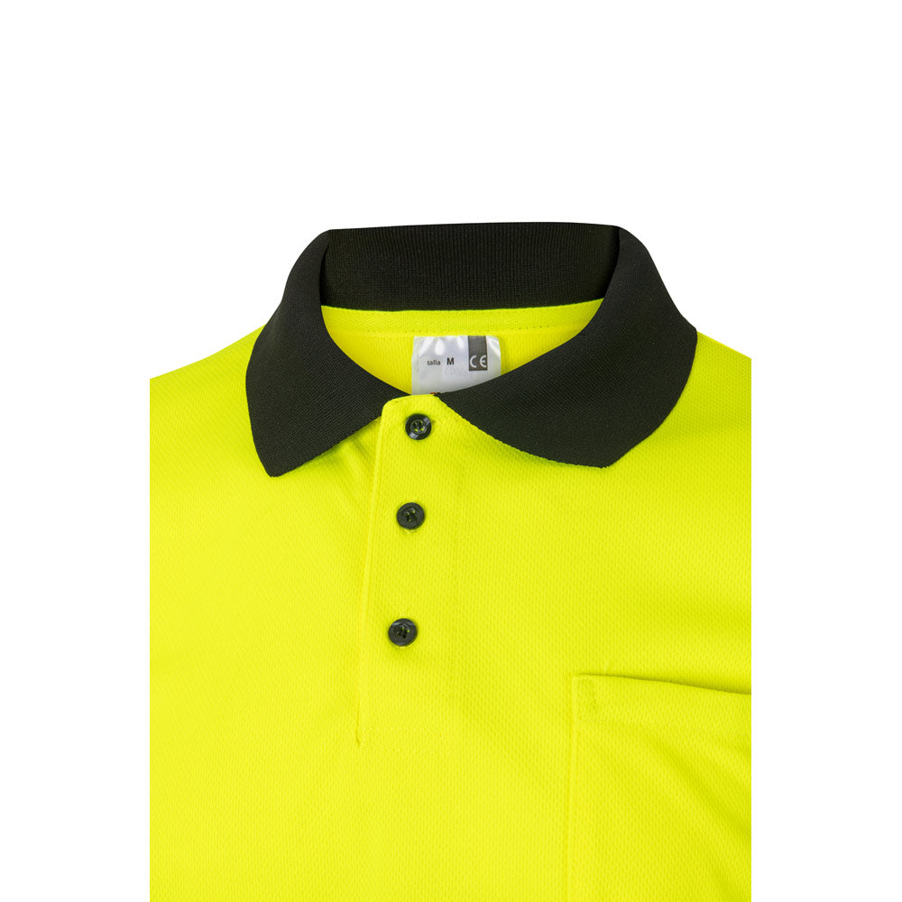 Vl Cupid Large. Two-Tone Bird-Eye Polo Shirt (160G/M²) With Short Sleeves, In Polyester (100%)