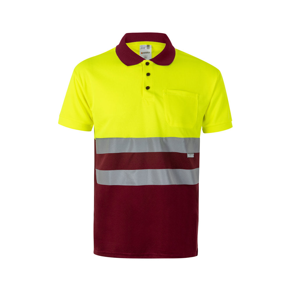 Vl Cupid Large. Two-Tone Bird-Eye Polo Shirt (160G/M²) With Short Sleeves, In Polyester (100%)
