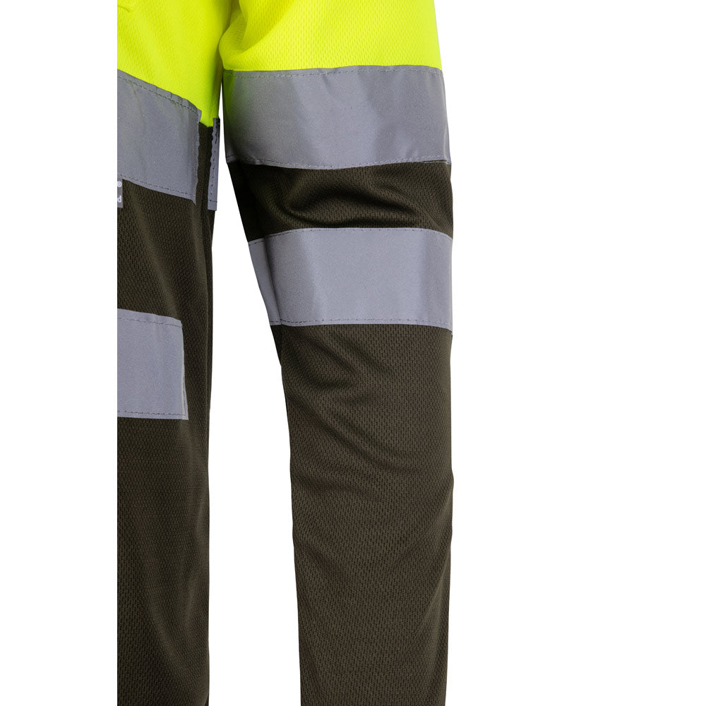 Vl Vulcan Large. Two-Tone Bird-Eye Polo Shirt (160G/M²) With Long Sleeves, In Polyester (100%)