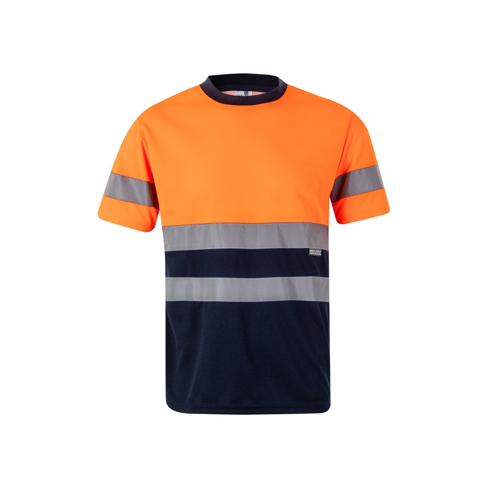 Vl Brahma. Two-Tone Bird-Eye Technical T-Shirt (140G/M²), In Polyester (100%)