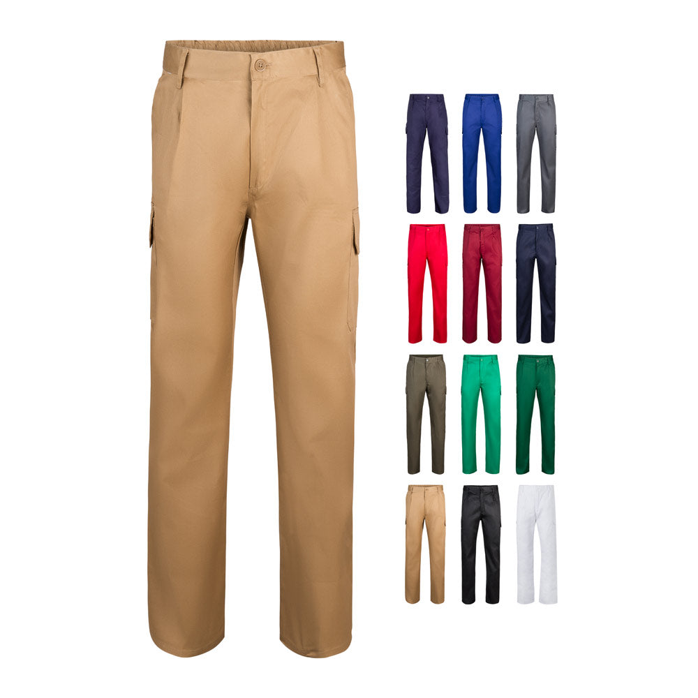 Vl Mabon. Multi-Pocket Twill Trousers (200G/M²), In Cotton (35%) And Polyester (65%)