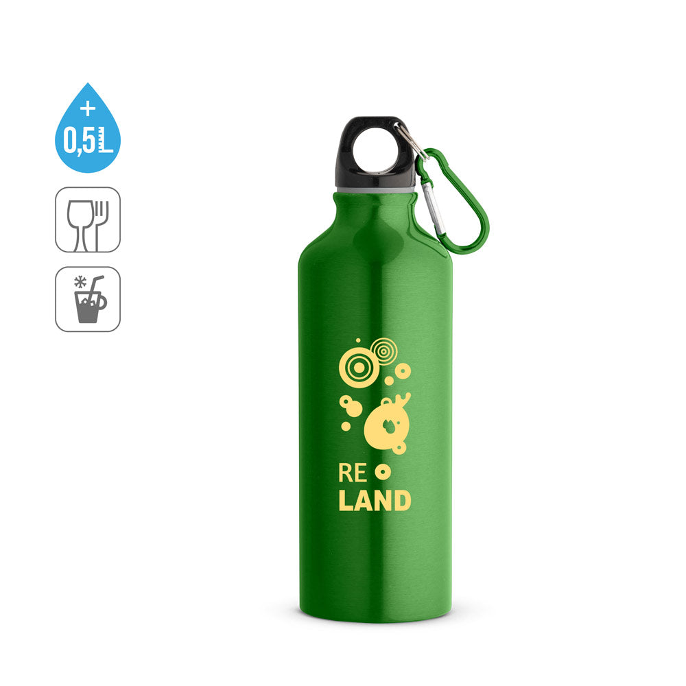 Re-Landscape M. Recycled Aluminium (100% Ral) Bottle With Carabiner 530 Ml